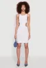Ribbed Knit Side Cut Out Mini Tank Dress sold by Rainbow