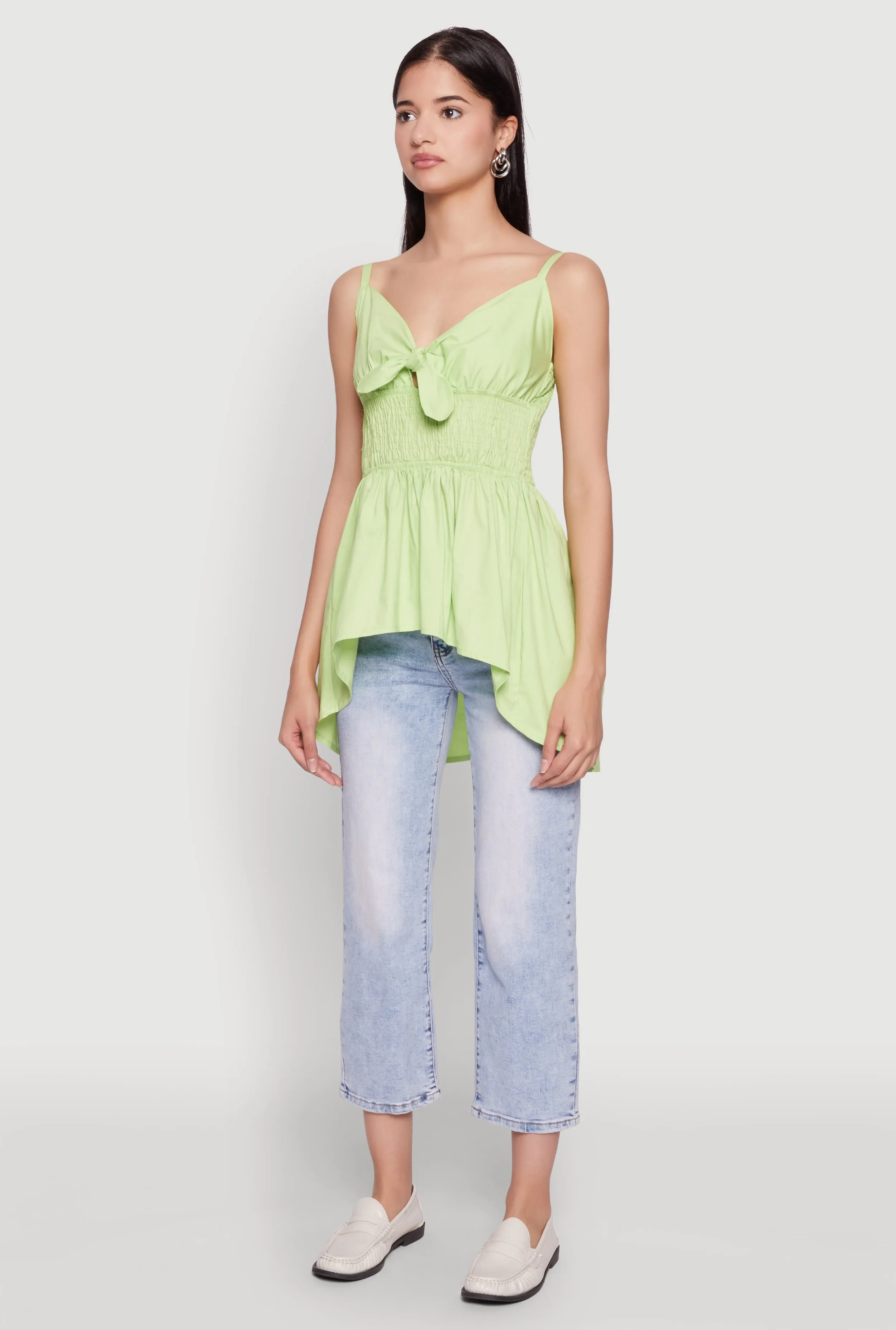 Tie Front High Low Peplum Cami sold by Rainbow product image thumbnail 5