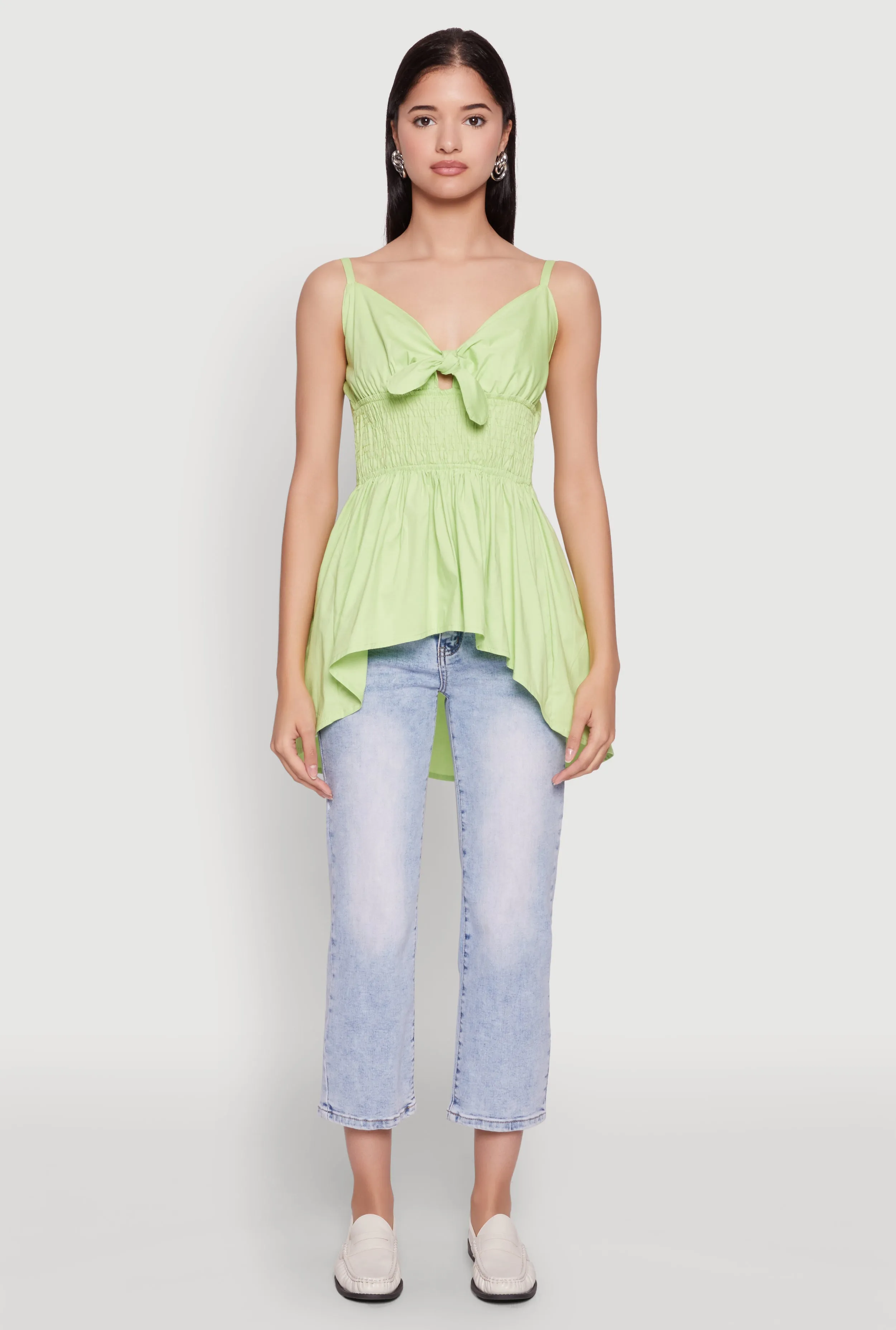 Tie Front High Low Peplum Cami sold by Rainbow product image thumbnail 3