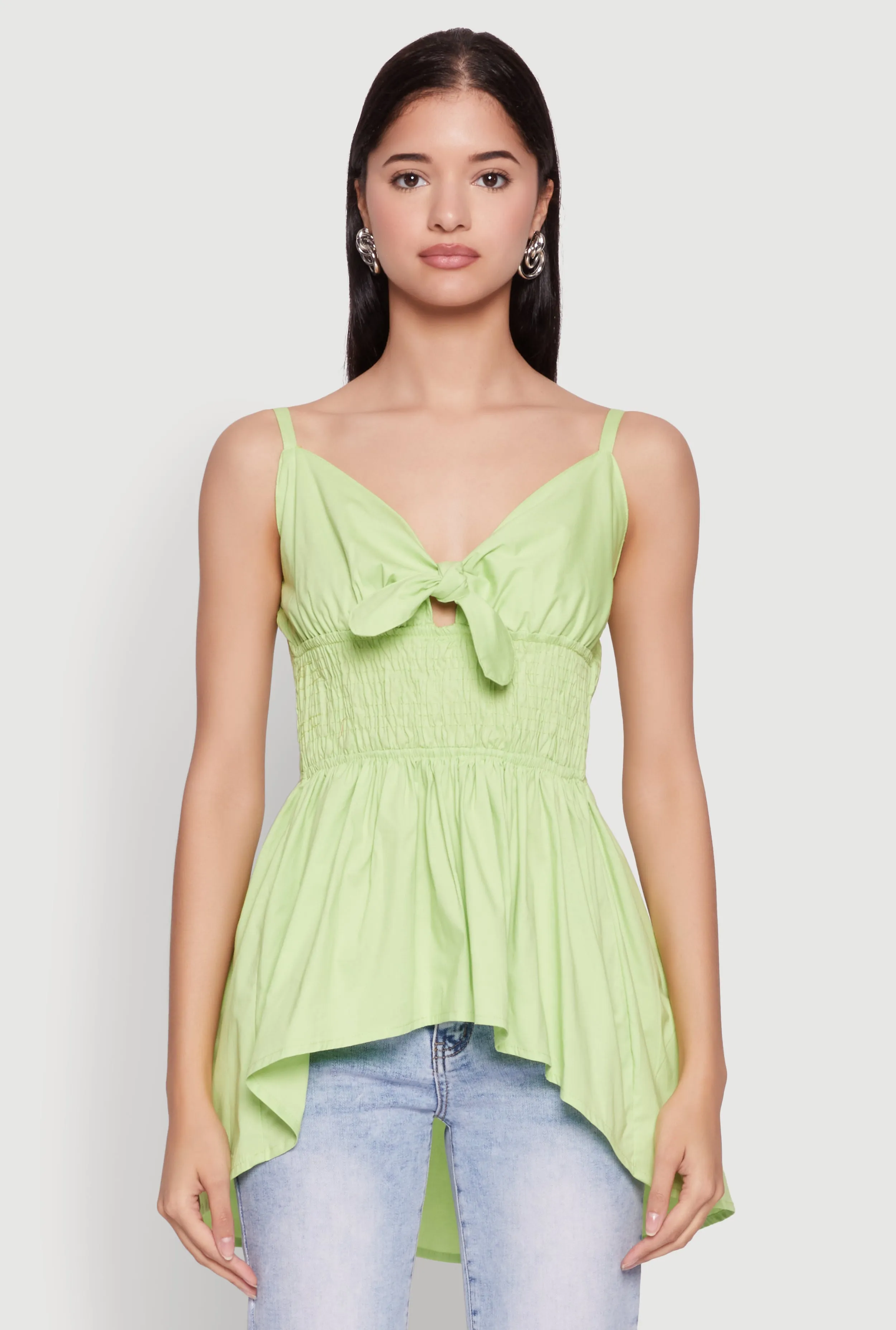 Tie Front High Low Peplum Cami sold by Rainbow product image thumbnail 2