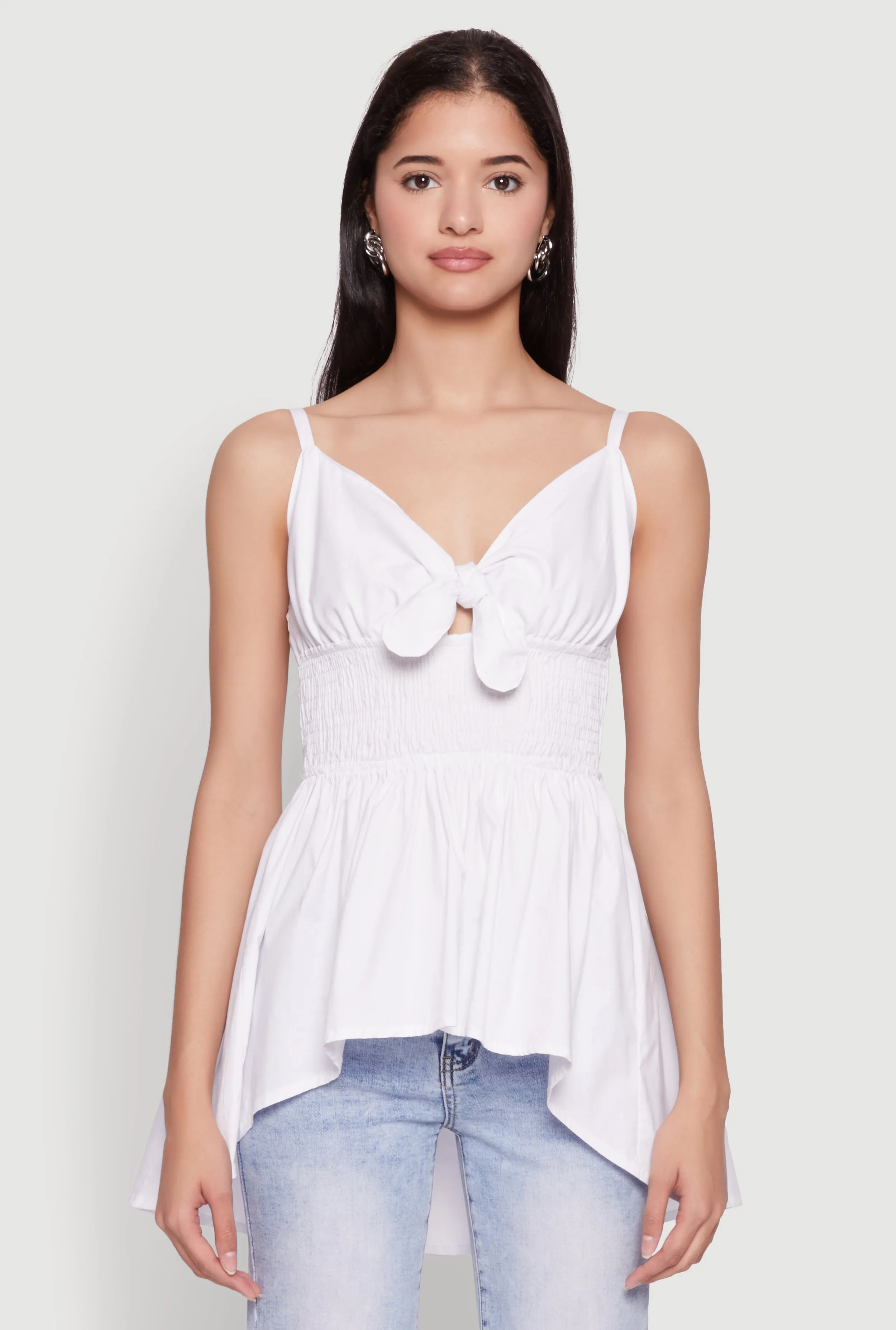 Tie Front High Low Peplum Cami sold by Rainbow product image thumbnail 2