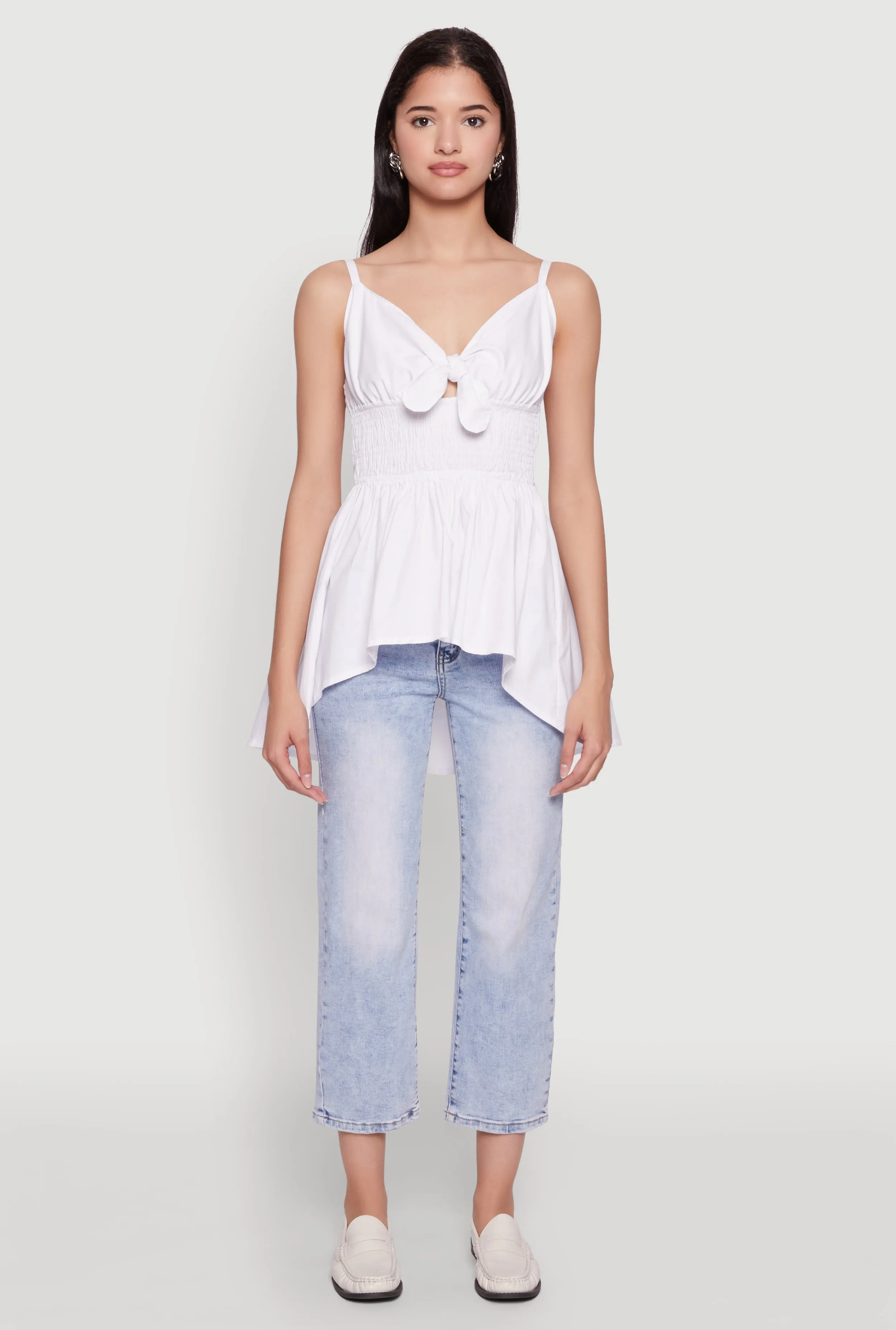 Tie Front High Low Peplum Cami sold by Rainbow product image thumbnail 3