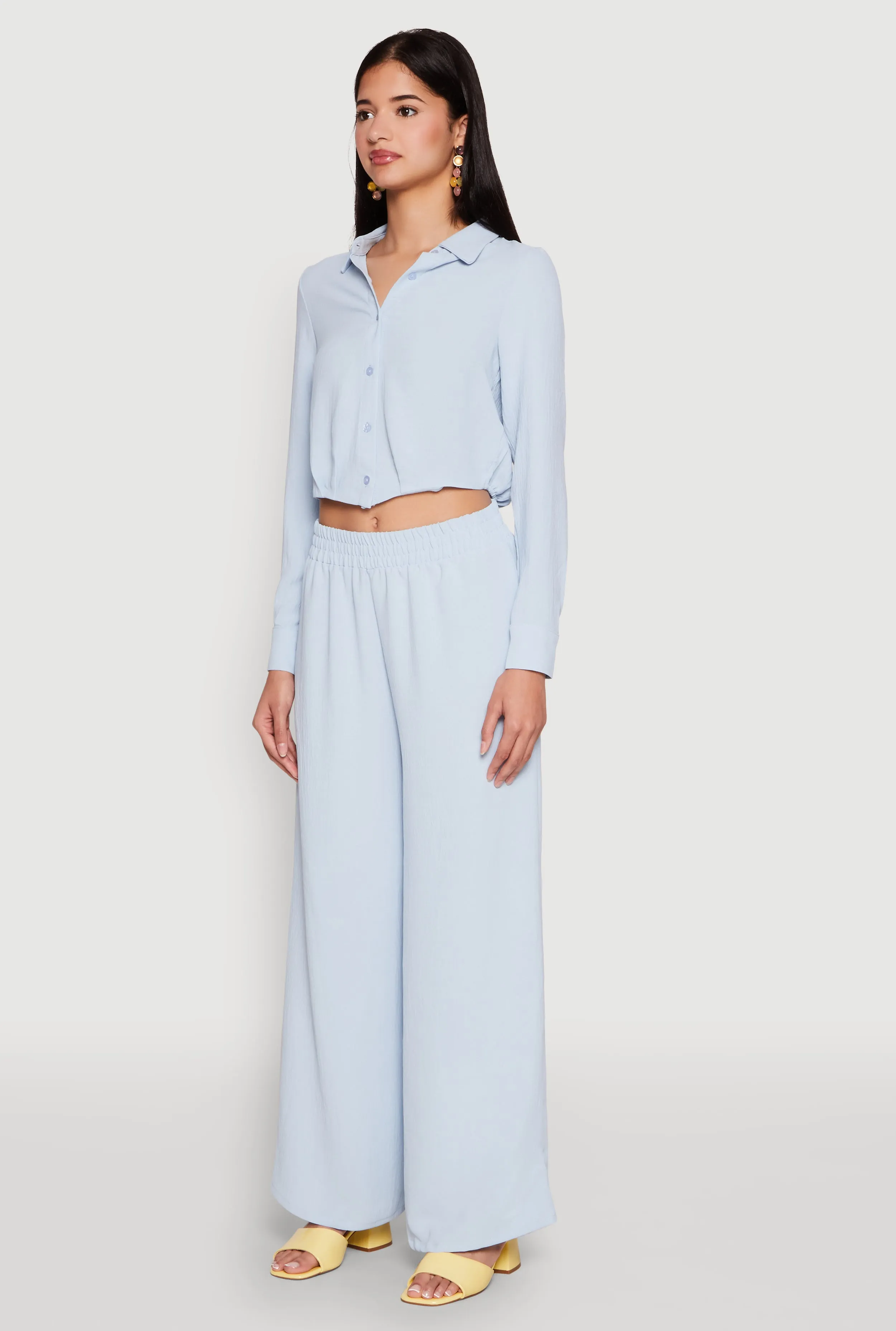 Haute Monde Pleated Cropped Shirt sold by Rainbow product image thumbnail 5