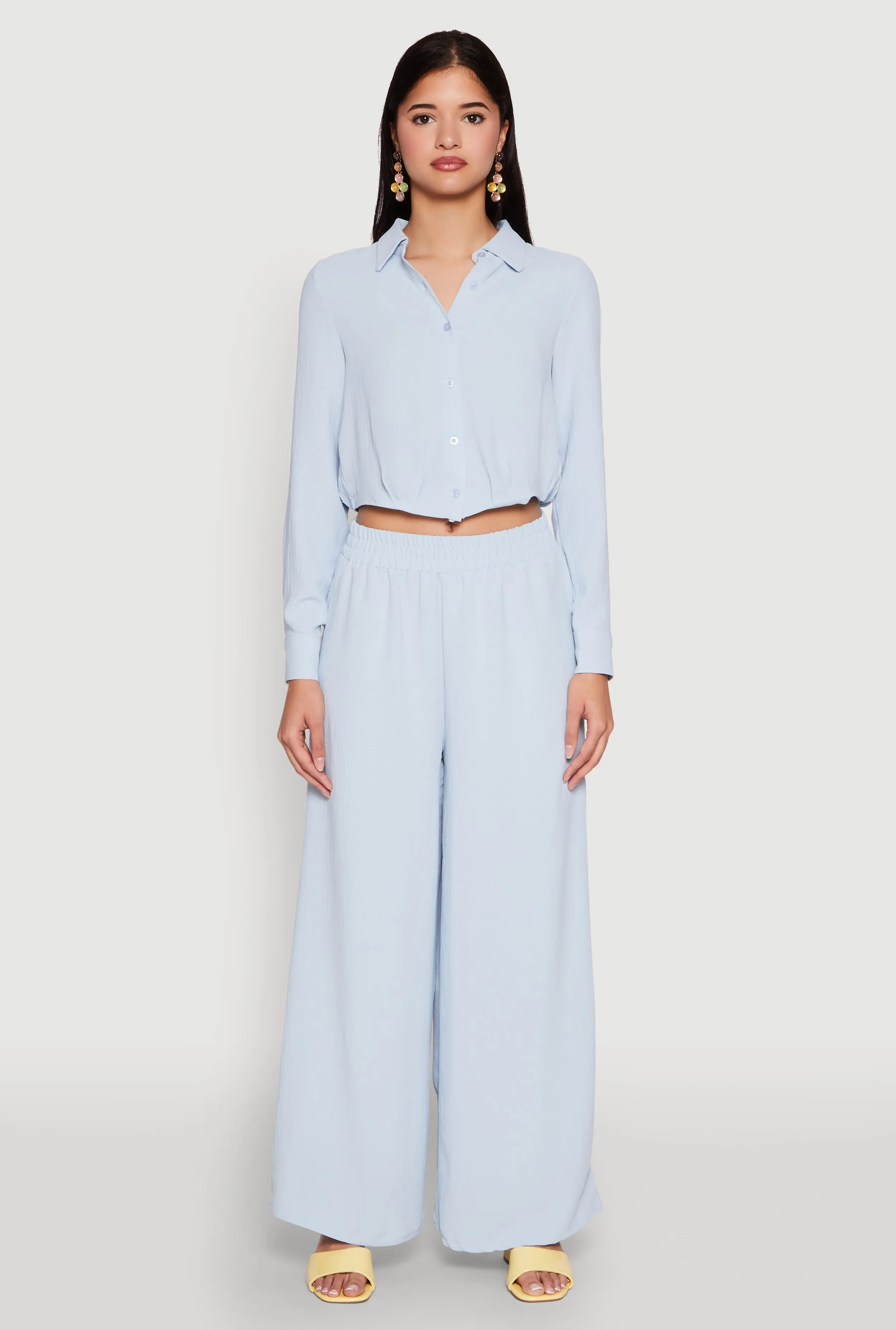 Haute Monde Pleated Cropped Shirt sold by Rainbow product image thumbnail 3