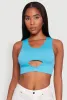 Cut Out Front Seamless Cropped Tank Top sold by Rainbow