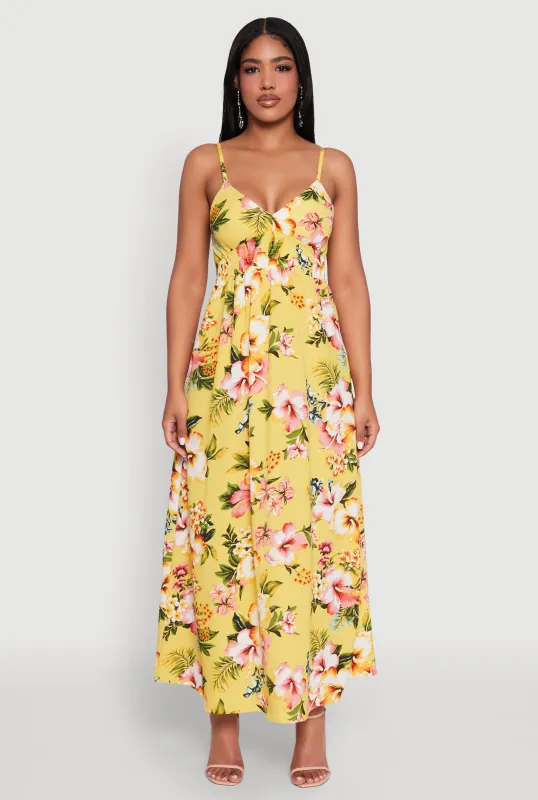 Airy Floral V Neck Maxi Dress sold by Rainbow
