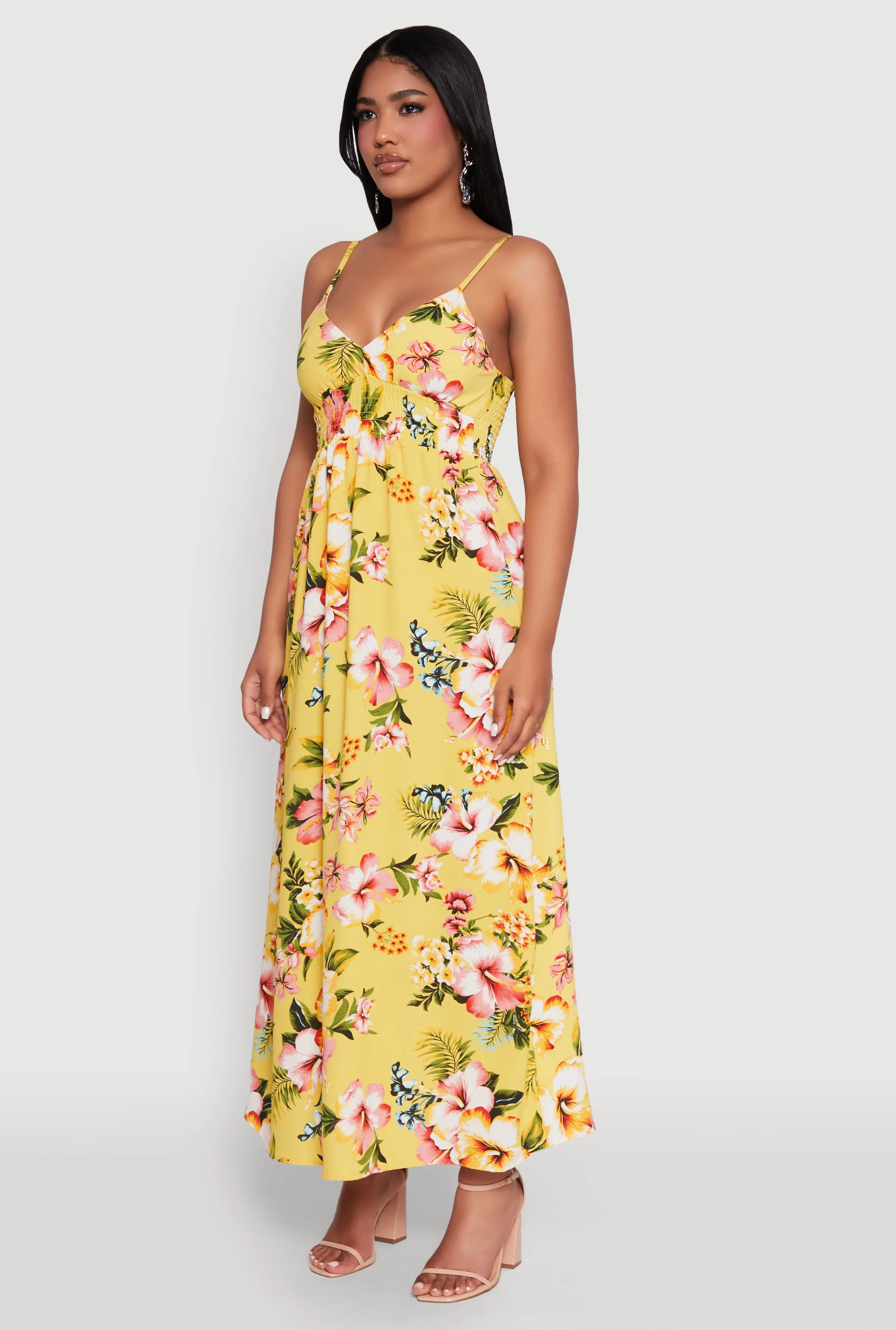 Airy Floral V Neck Maxi Dress sold by Rainbow product image thumbnail 3