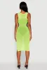 Mesh Side Slit Cut Out Maxi Top sold by Rainbow
