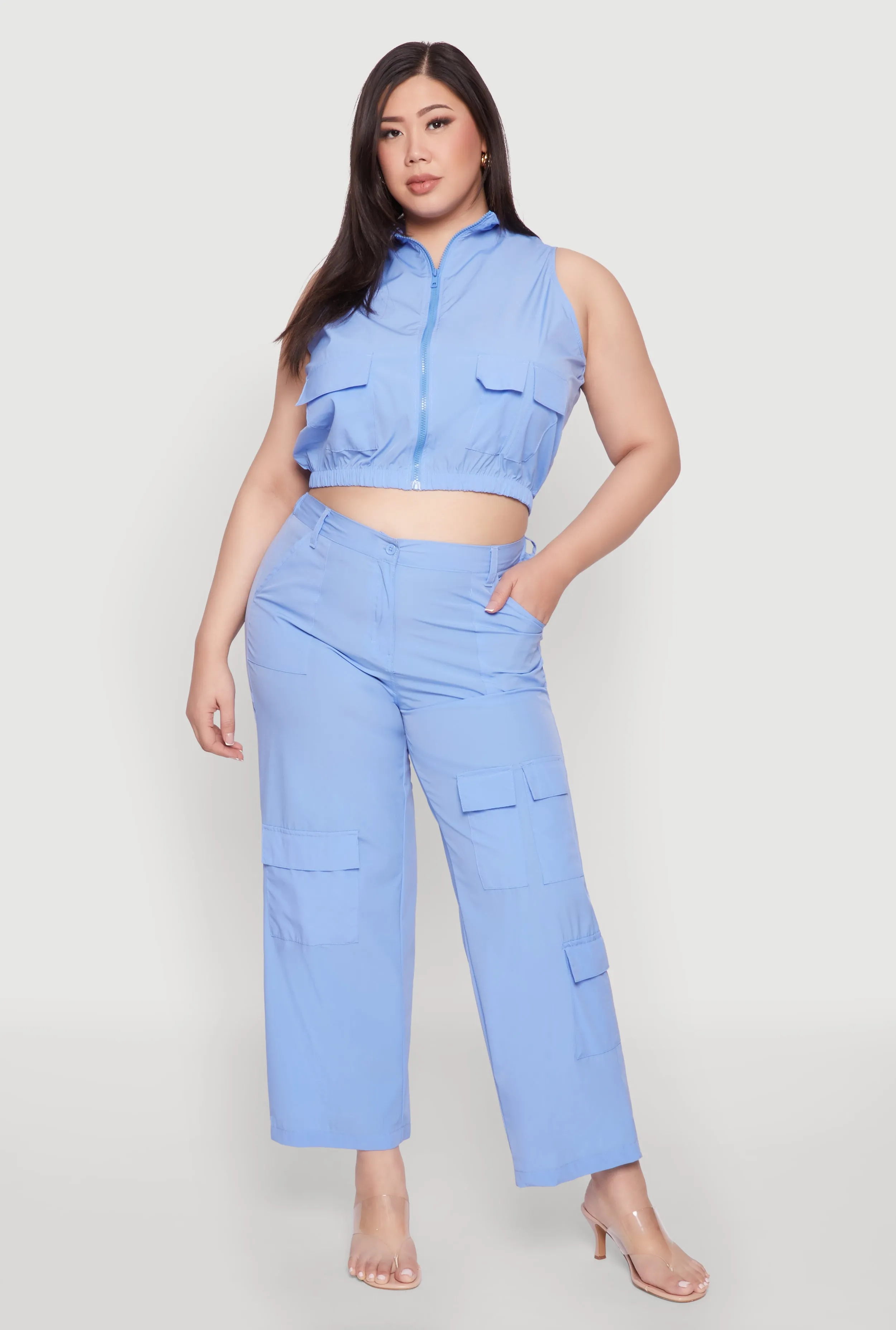Plus Size Wide Leg Cargo Pants sold by Rainbow product image thumbnail 2