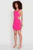 Ribbed Knit Side Cut Out Mini Tank Dress sold by Rainbow