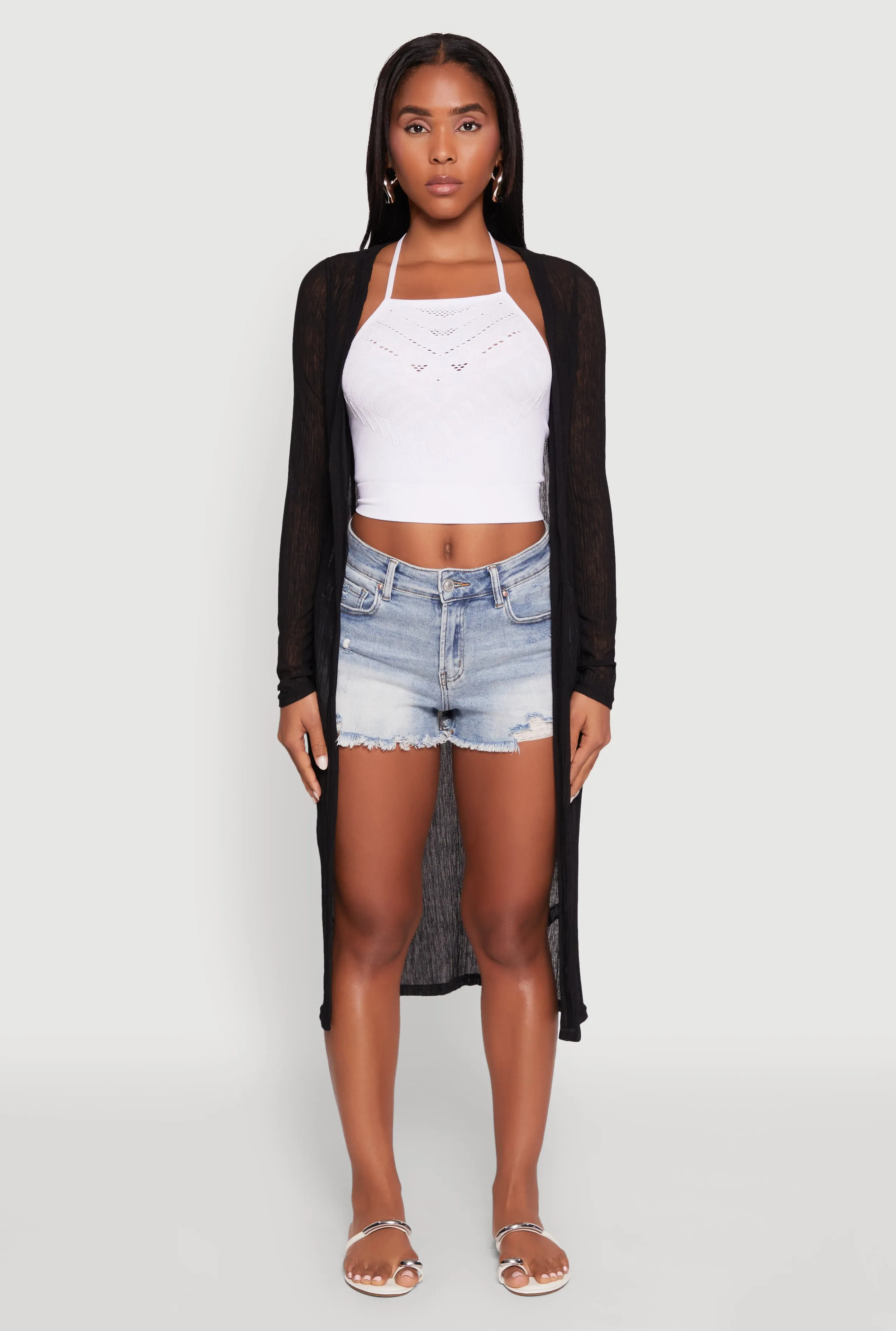 Gauze Knit Long Sleeve Duster sold by Rainbow product image thumbnail 2