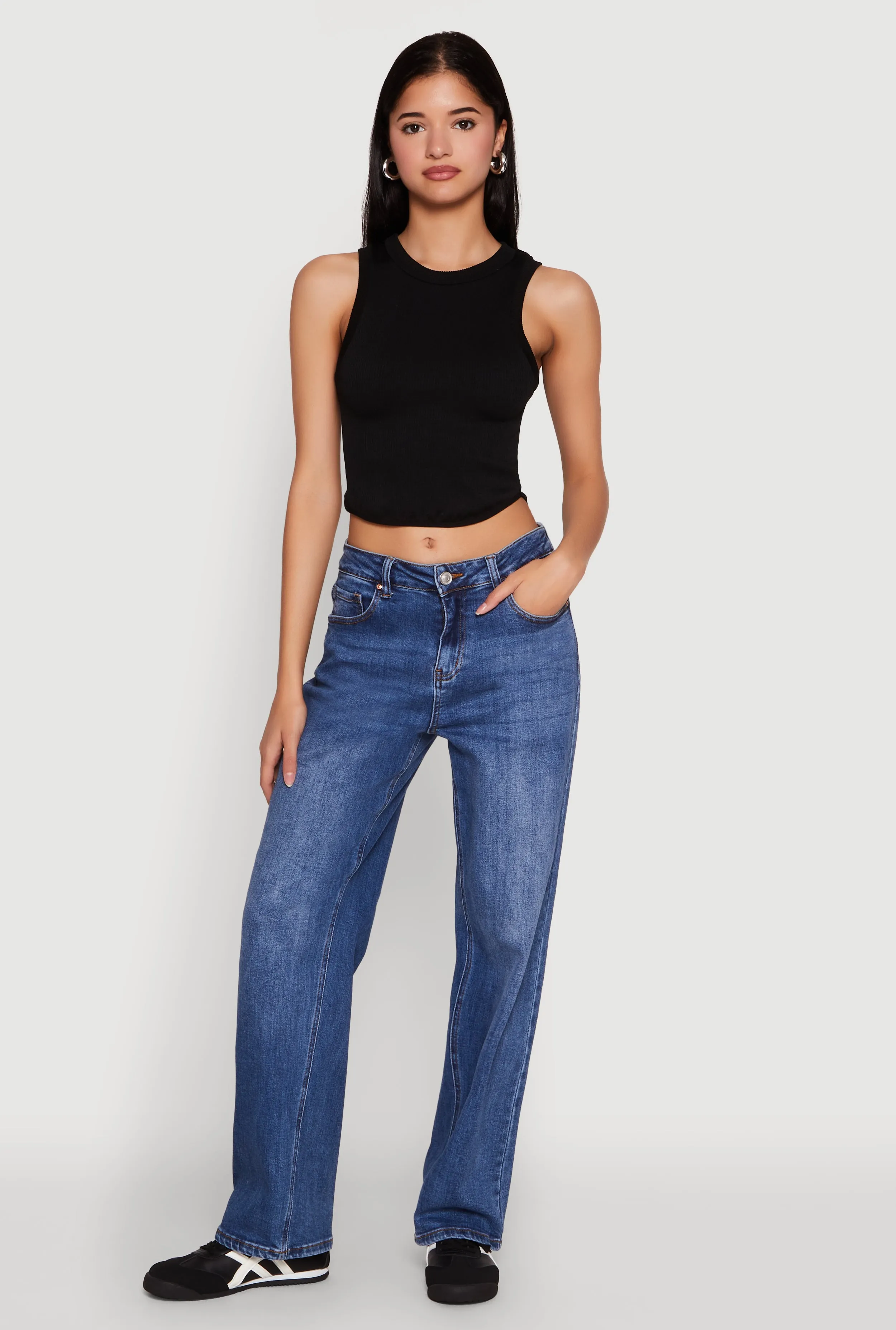 Seamless Crew Neck Cropped Tank Top sold by Rainbow product image thumbnail 3