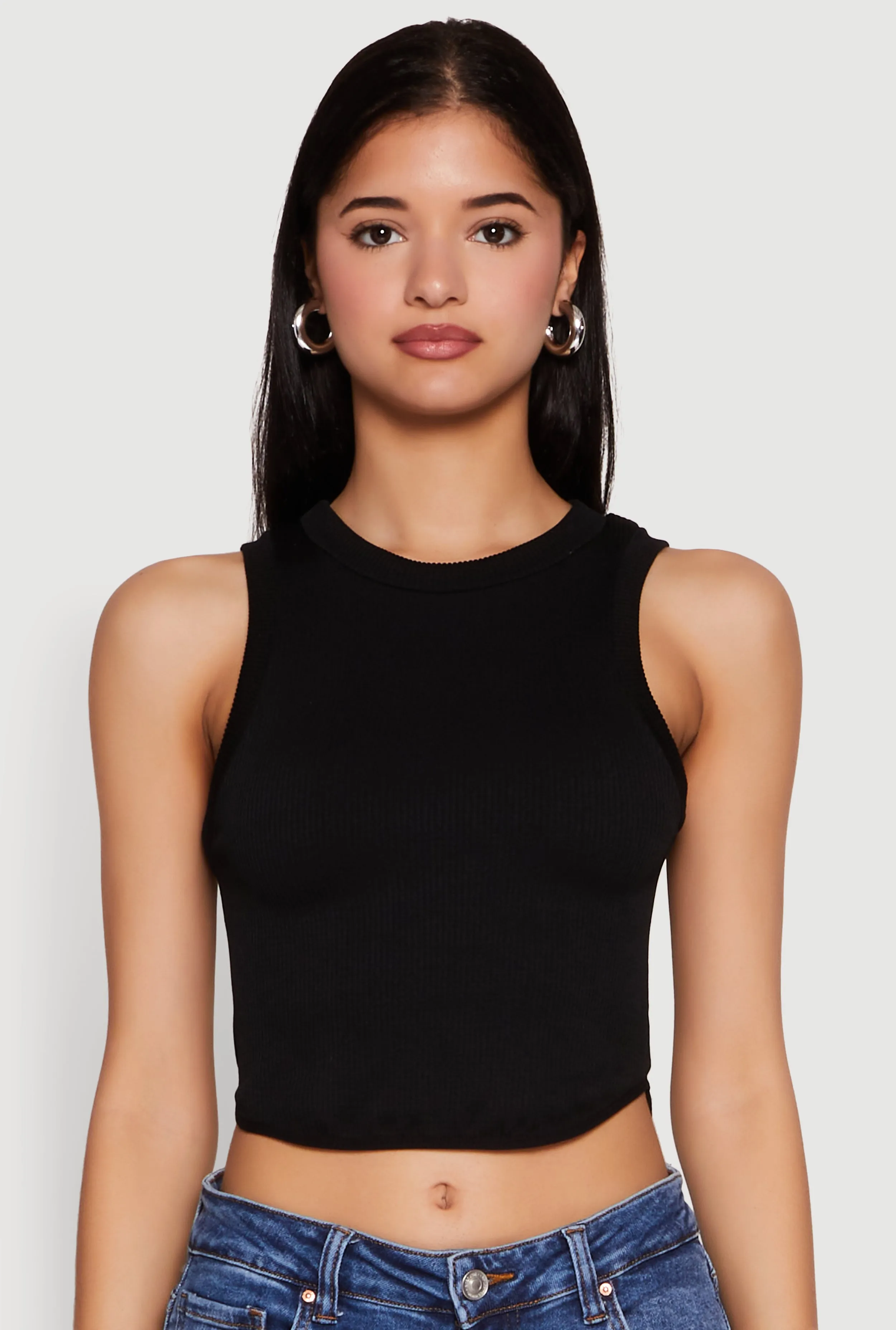 Seamless Crew Neck Cropped Tank Top sold by Rainbow product image thumbnail 2