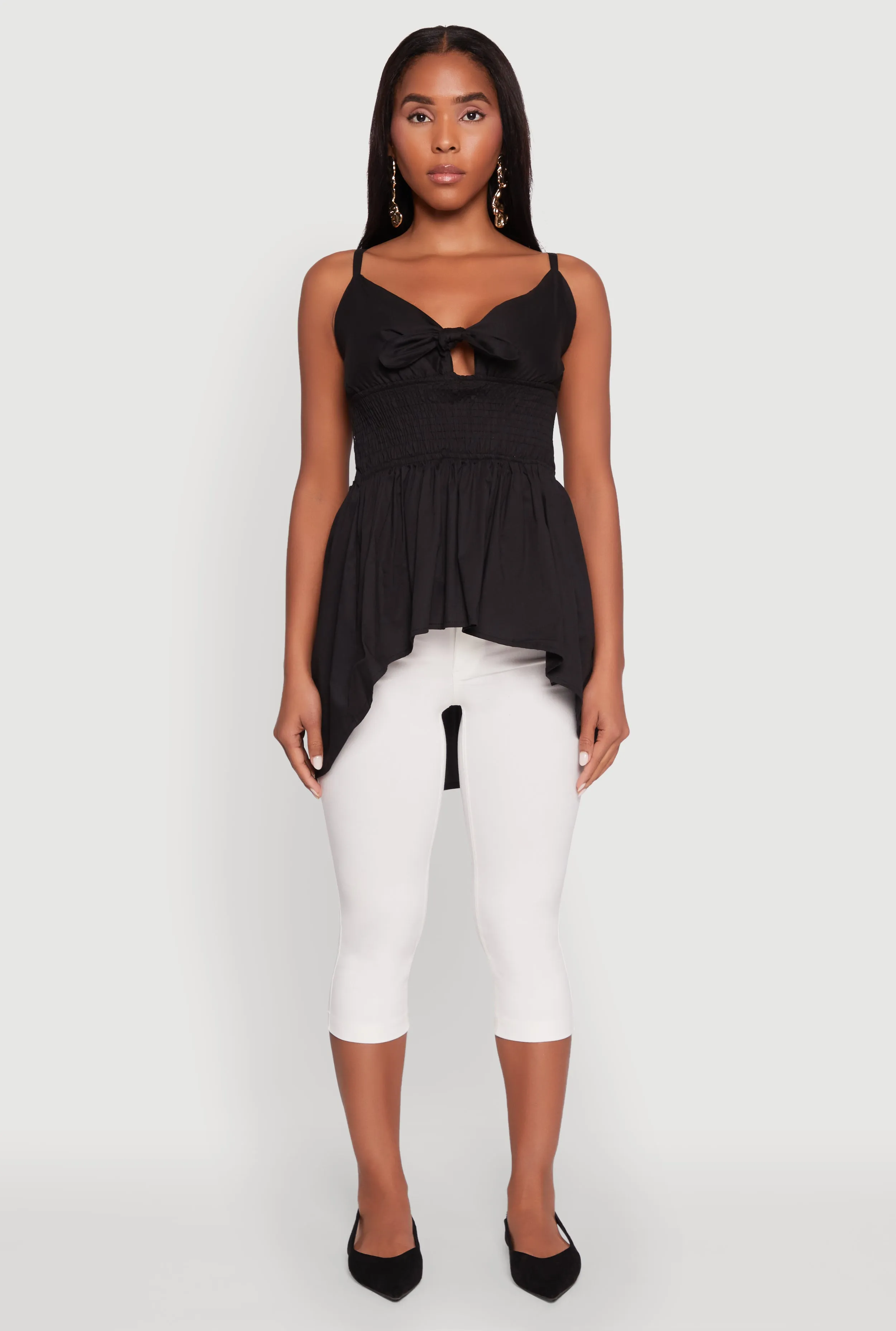 Tie Front High Low Peplum Cami sold by Rainbow product image thumbnail 3