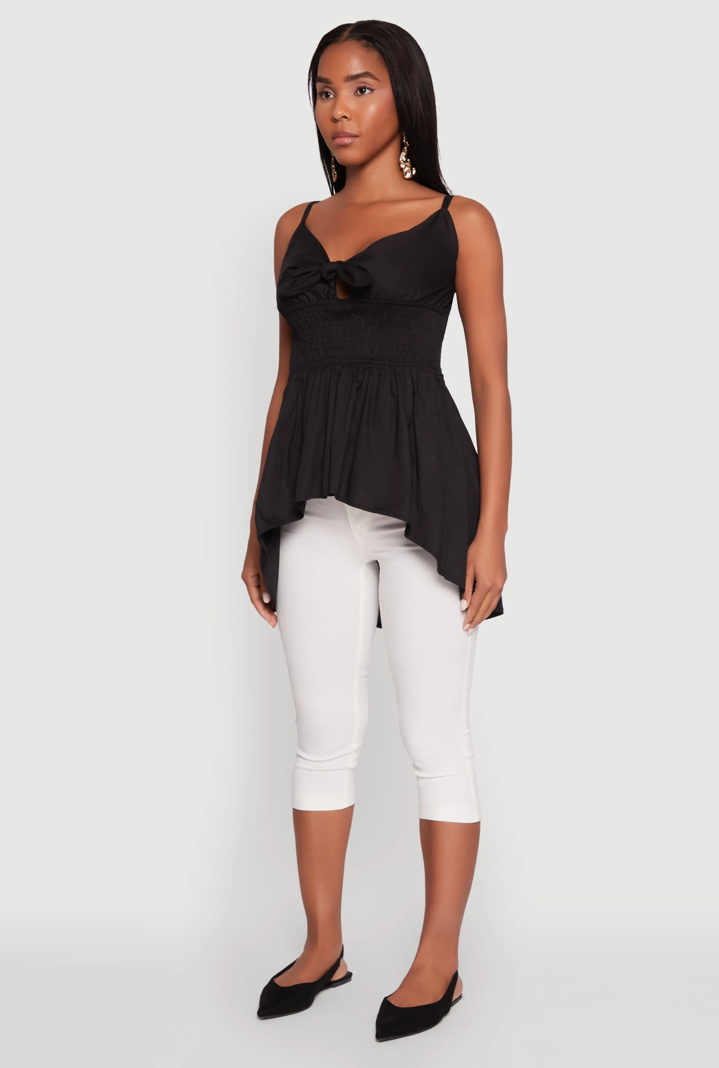 Tie Front High Low Peplum Cami sold by Rainbow product image thumbnail 5