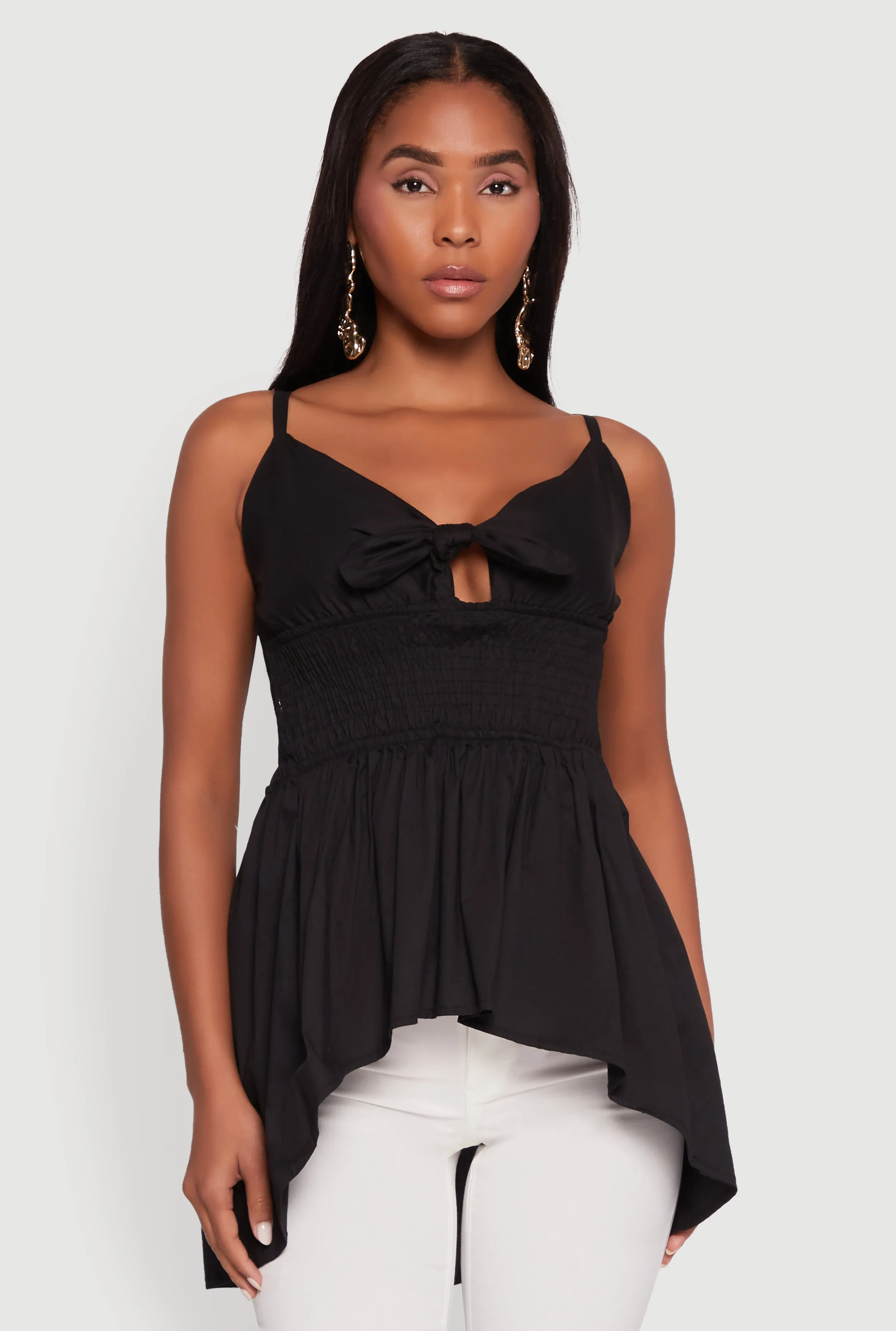Tie Front High Low Peplum Cami sold by Rainbow product image thumbnail 2