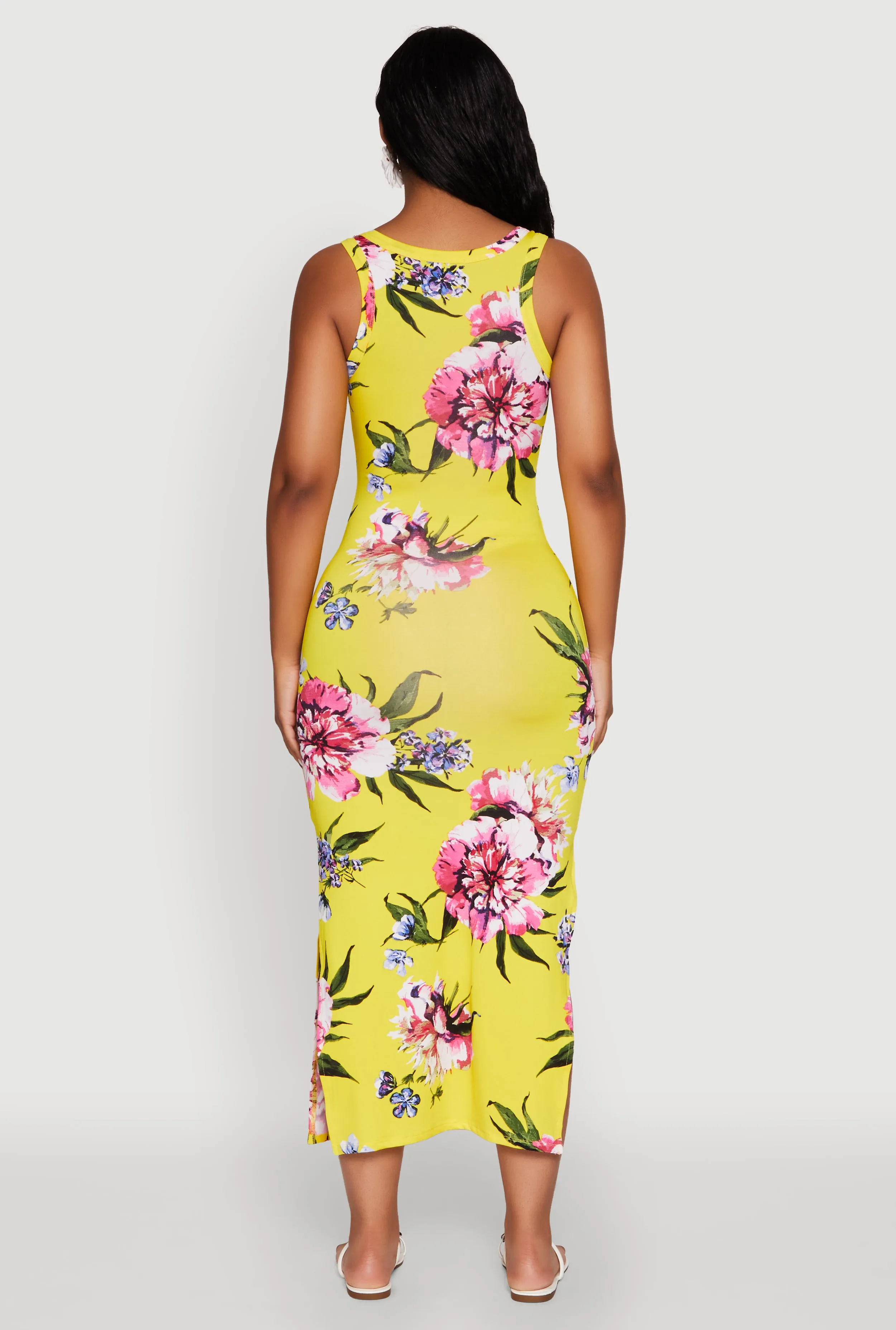 Floral Side Slit Maxi Tank Dress sold by Rainbow product image thumbnail 5