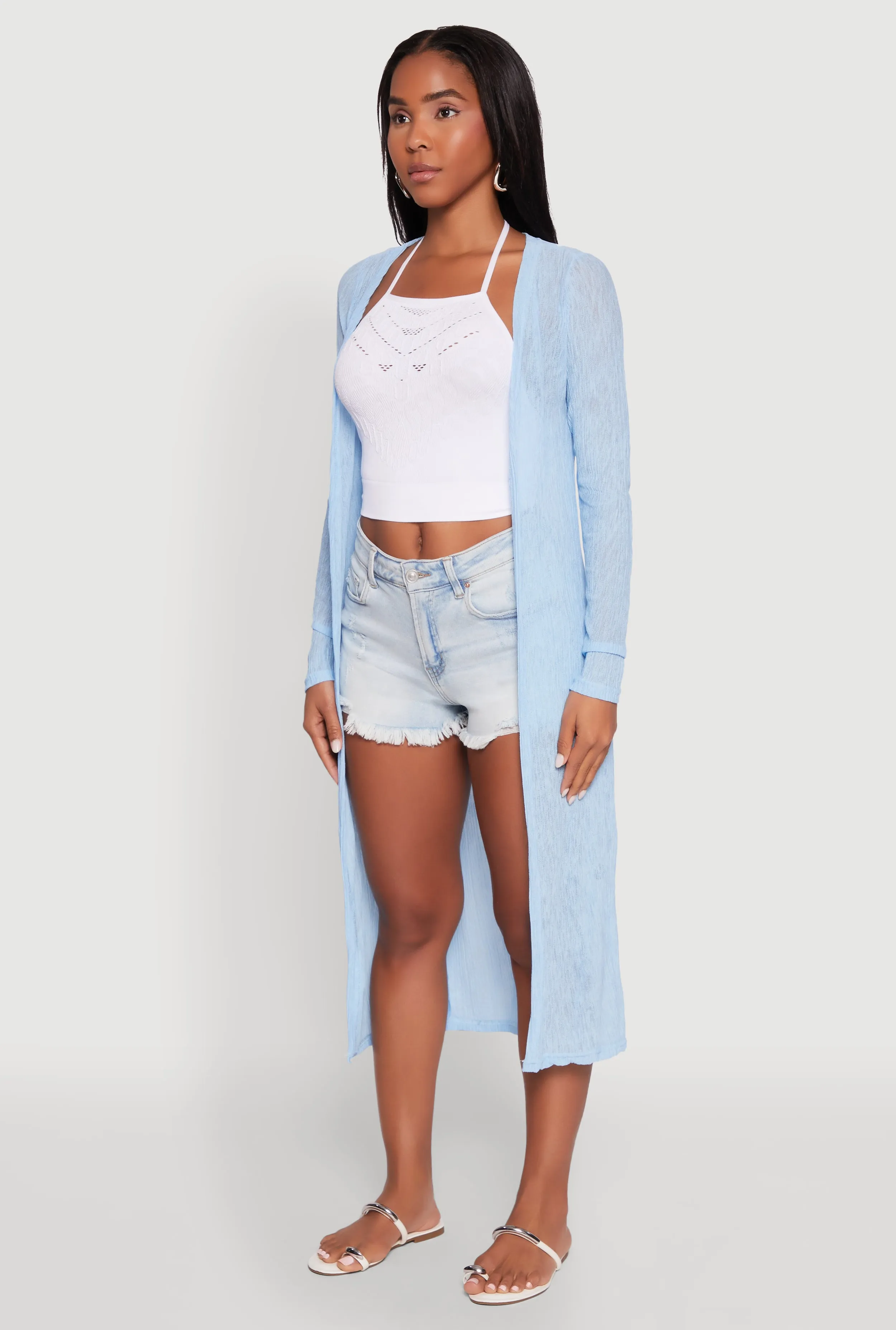 Gauze Knit Long Sleeve Duster sold by Rainbow product image thumbnail 3