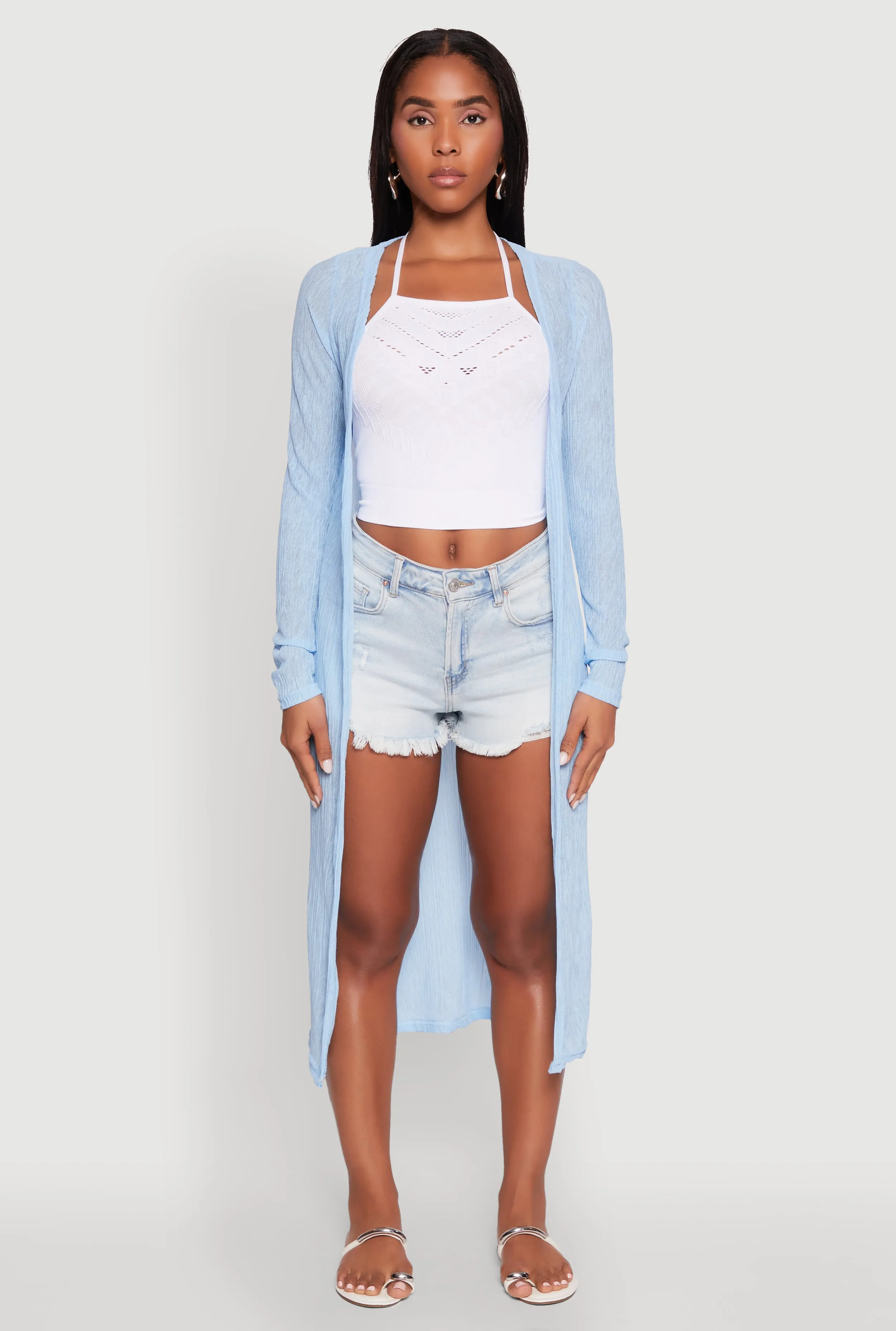 Gauze Knit Long Sleeve Duster sold by Rainbow product image thumbnail 2