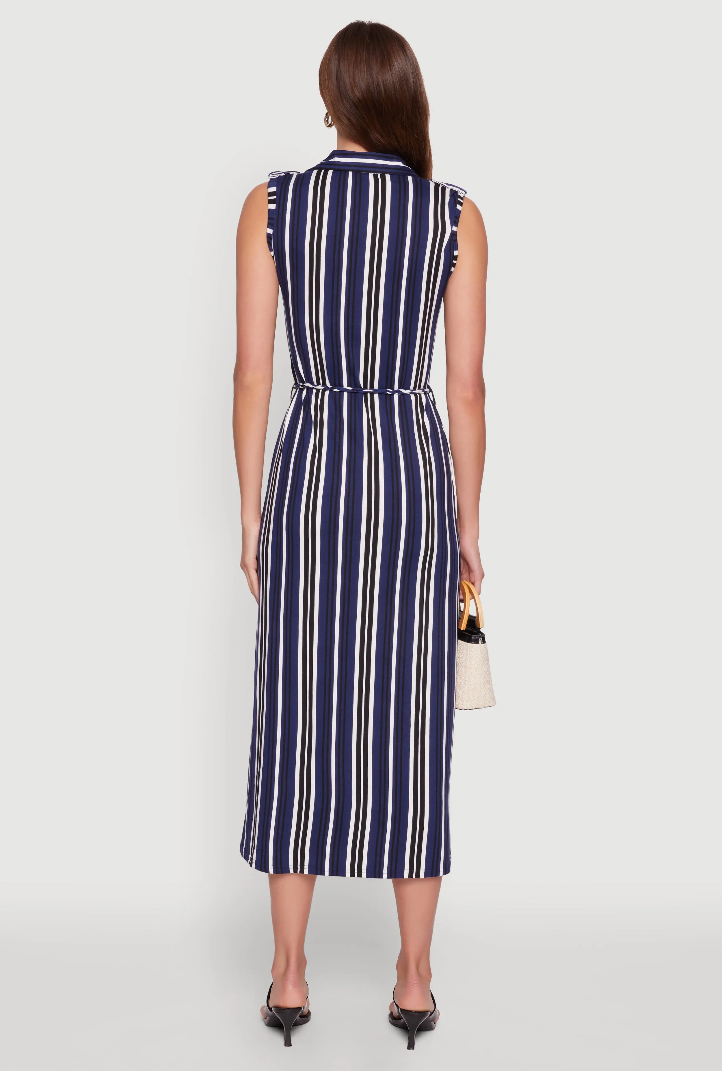 Sleeveless Striped Shirt Dress sold by Rainbow product image thumbnail 5