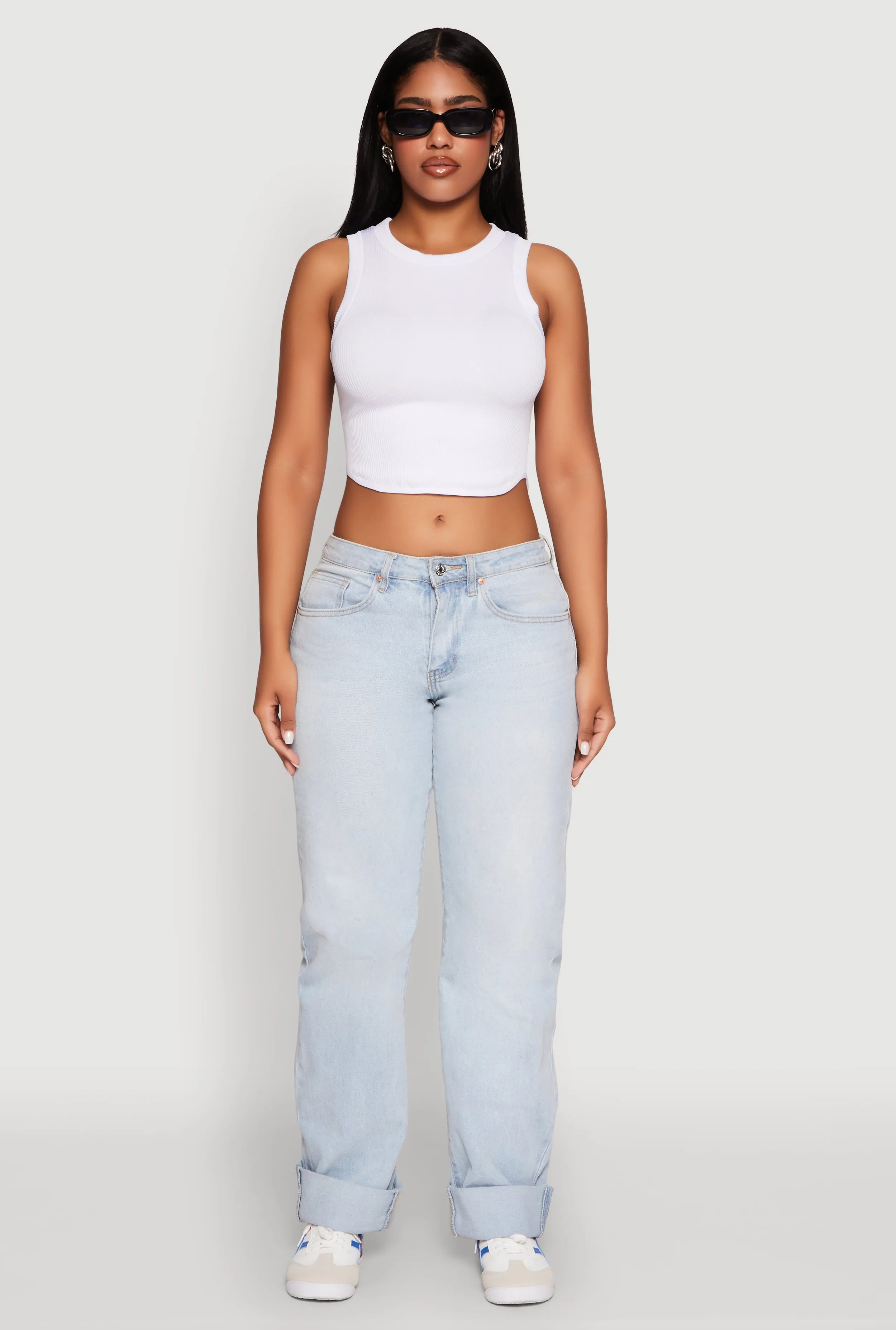 Seamless Crew Neck Cropped Tank Top sold by Rainbow product image thumbnail 3