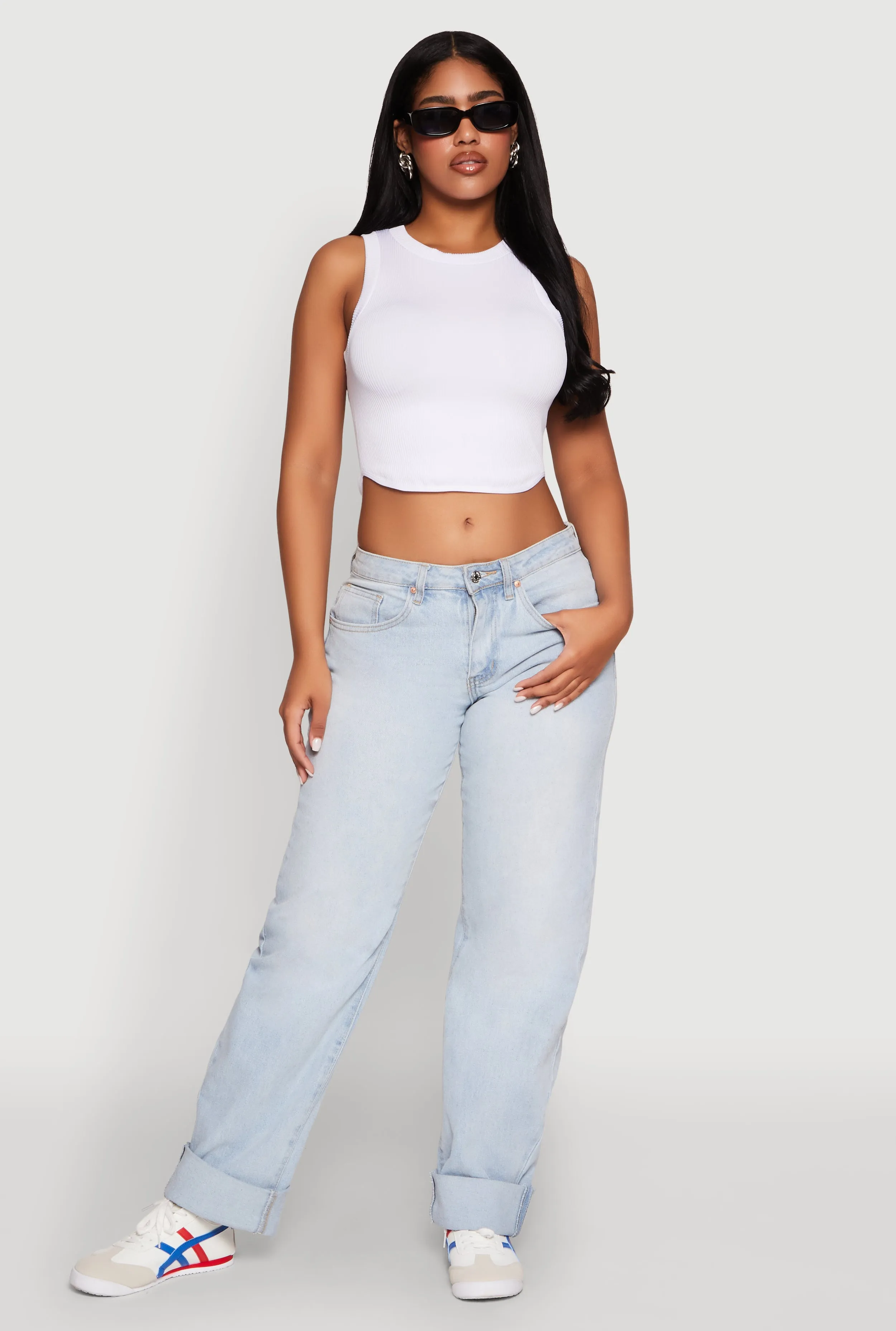 Seamless Crew Neck Cropped Tank Top sold by Rainbow