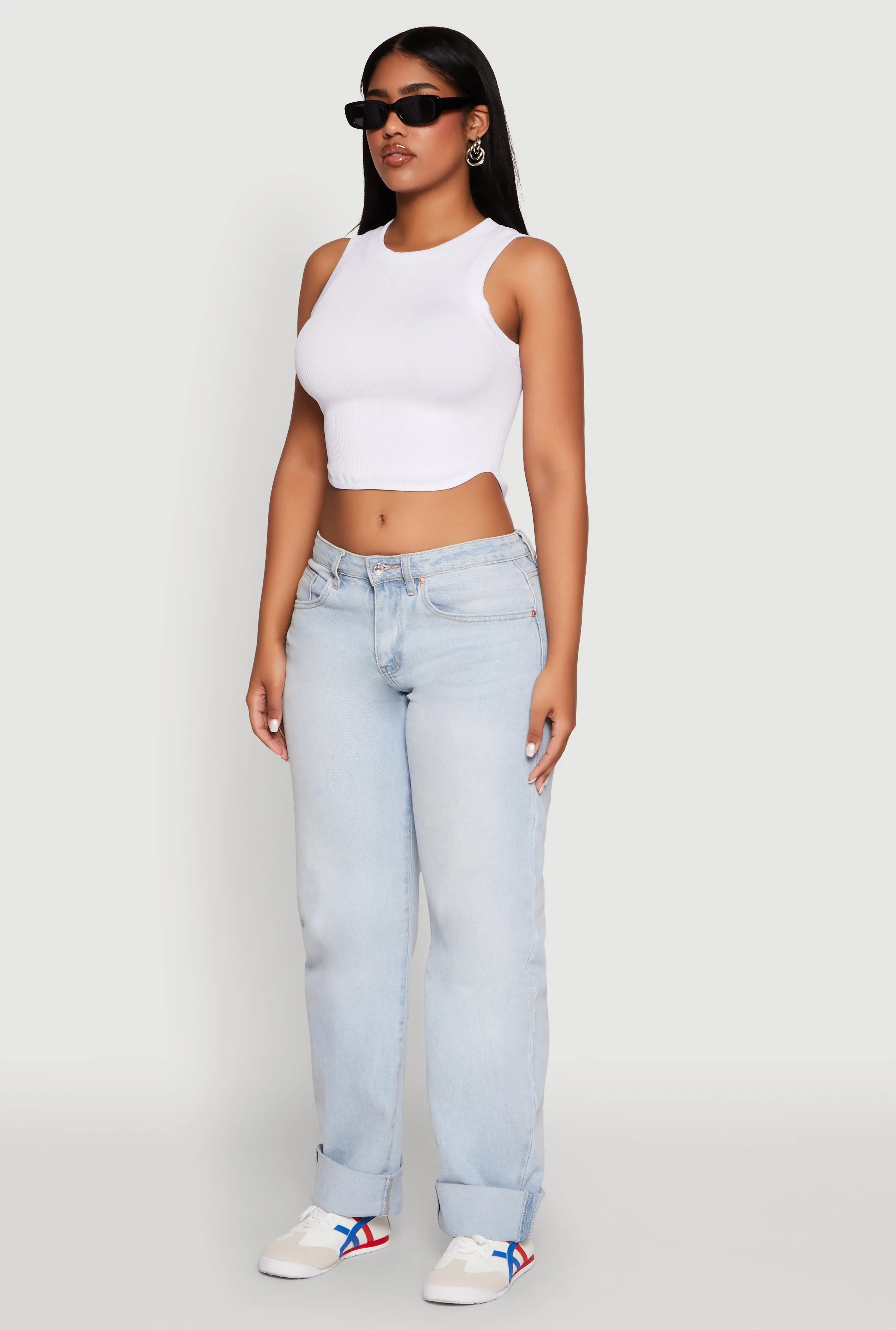 Seamless Crew Neck Cropped Tank Top sold by Rainbow product image thumbnail 5