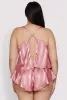 Plus Size Shadow Stripe Strappy Back Pajama Cami with Shorts sold by Rainbow