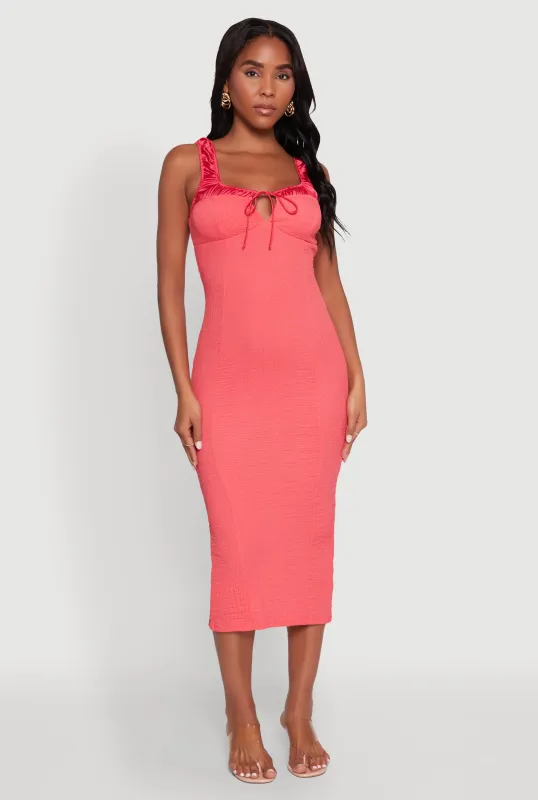 Iris Two Tone Tie Front Tank Dress sold by Rainbow