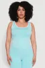 Plus Size Mineral Wash Contrast Trim Crop Top sold by Rainbow