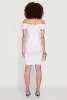 Faux Button Detail Off the Shoulder Mini Dress sold by Rainbow