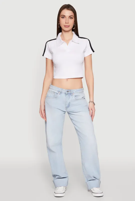 Since 1984 Graphic Cropped Polo Shirt sold by Rainbow