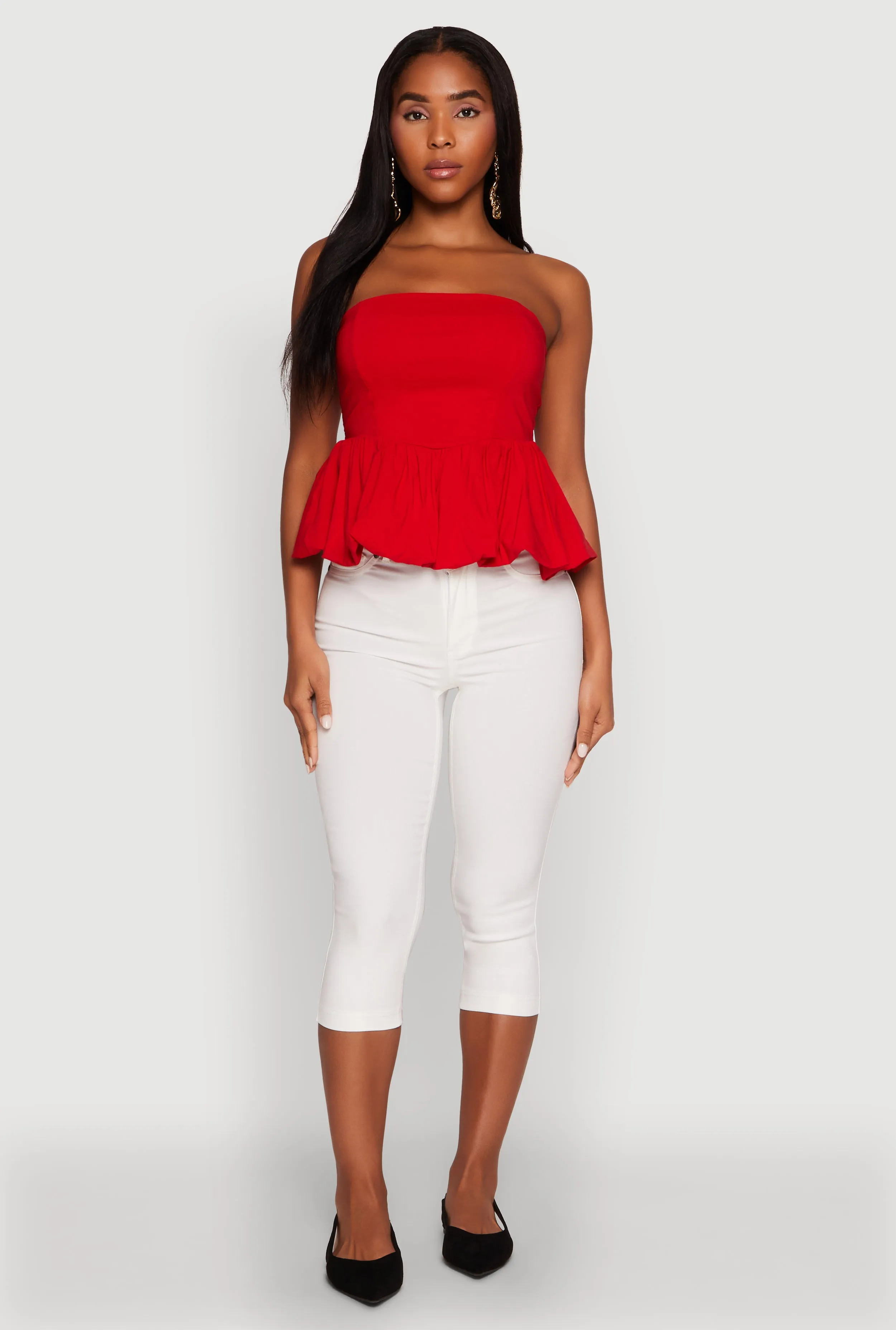 Smocked Back Bubble Hem Blouse sold by Rainbow product image thumbnail 3