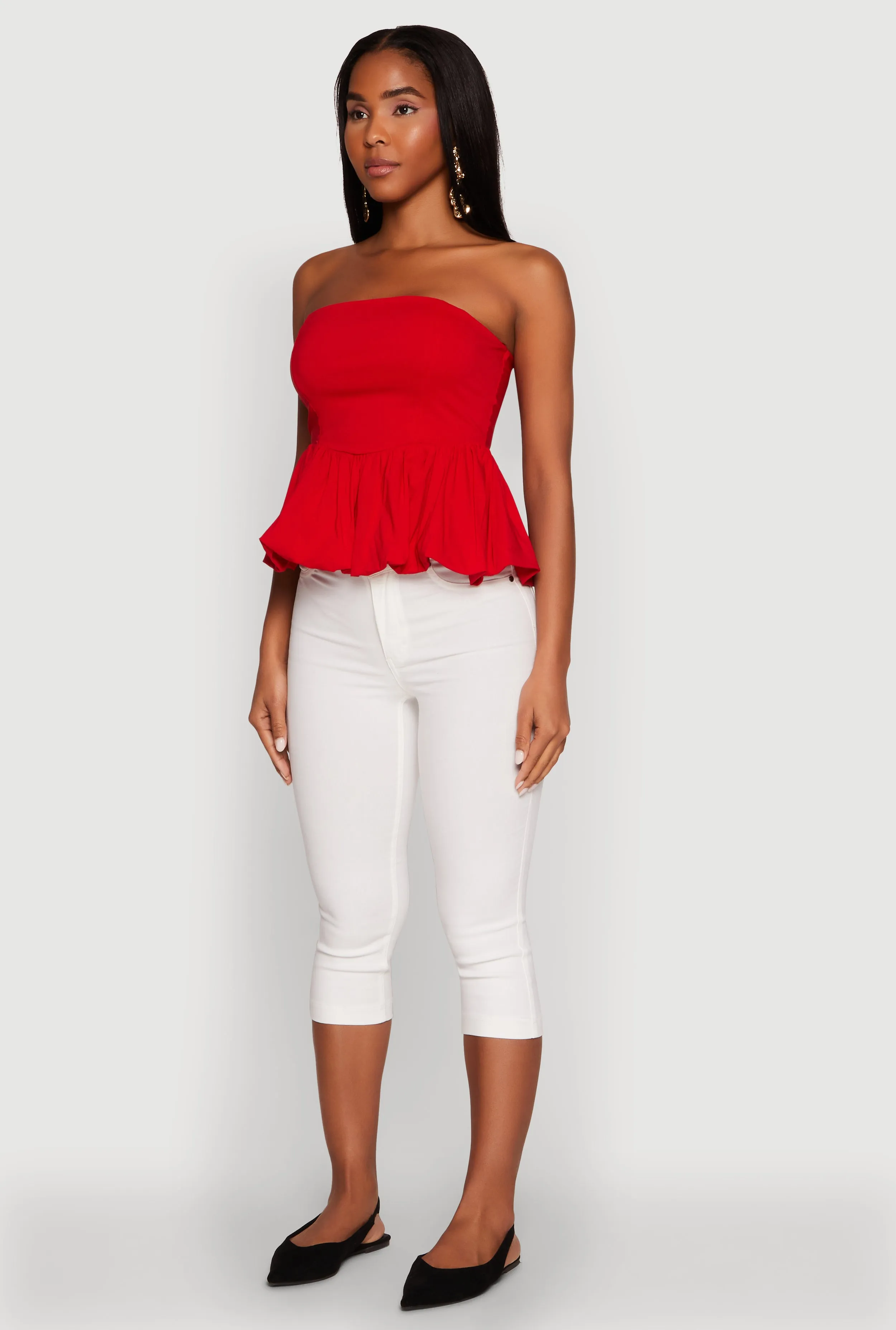 Smocked Back Bubble Hem Blouse sold by Rainbow product image thumbnail 5