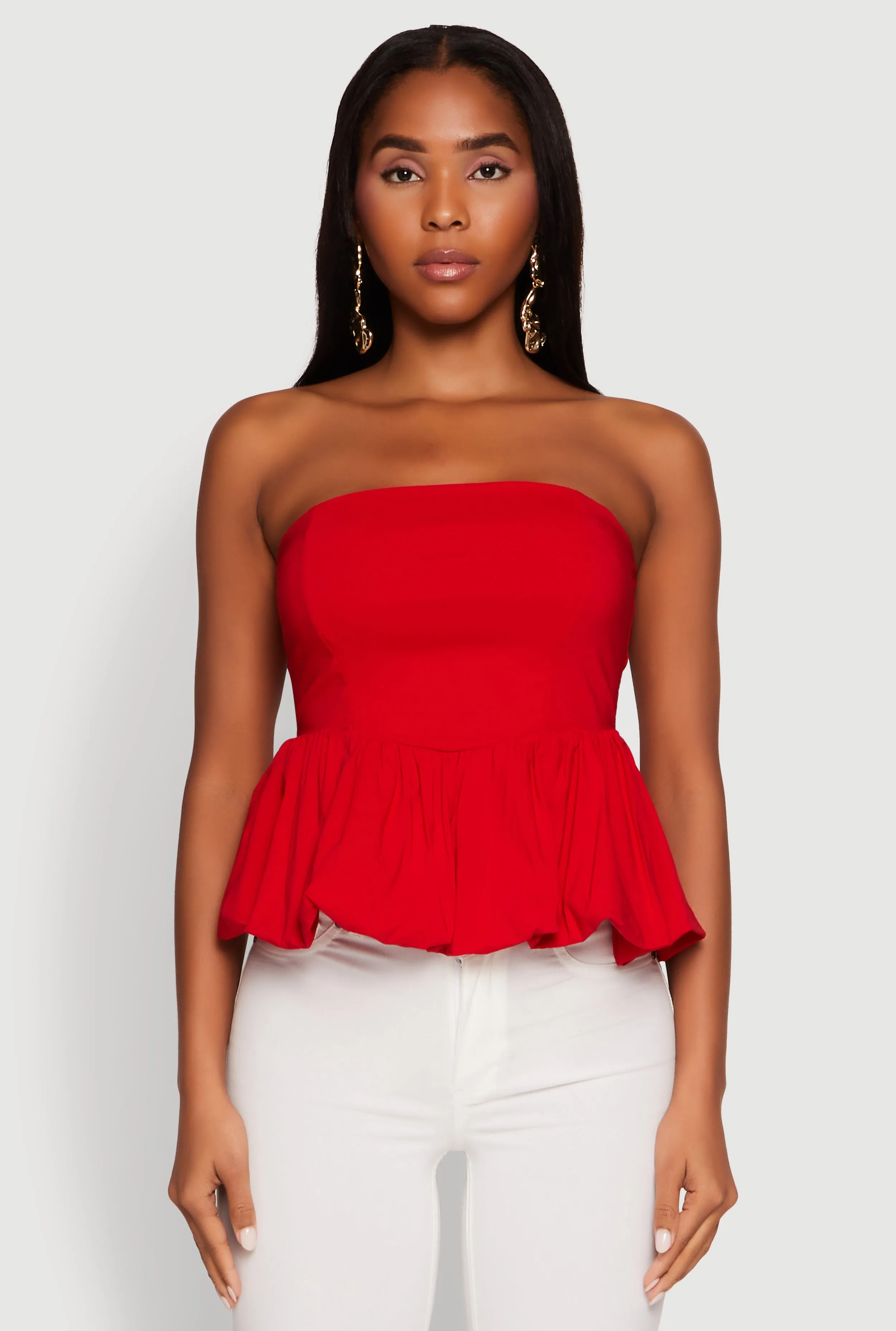 Smocked Back Bubble Hem Blouse sold by Rainbow product image thumbnail 2