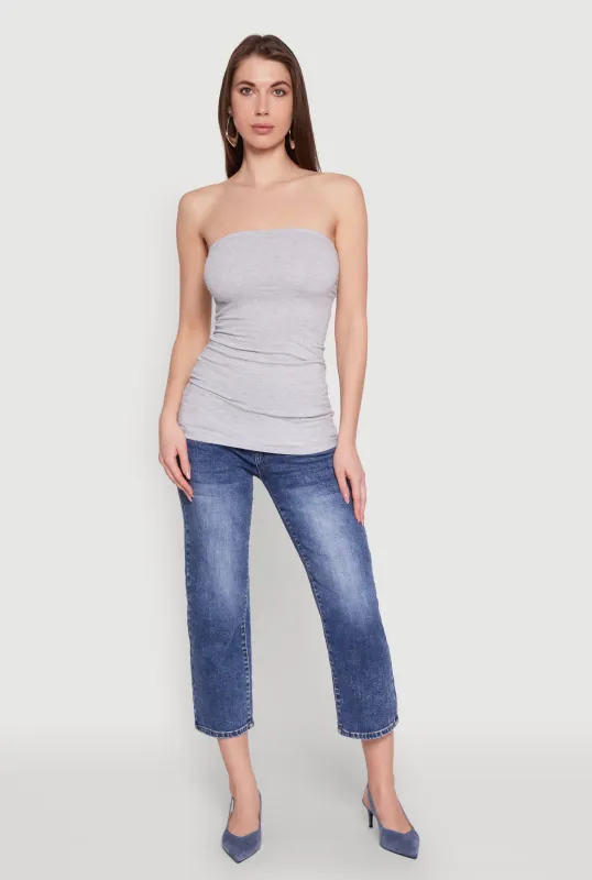 Ruched Side Tube Top sold by Rainbow