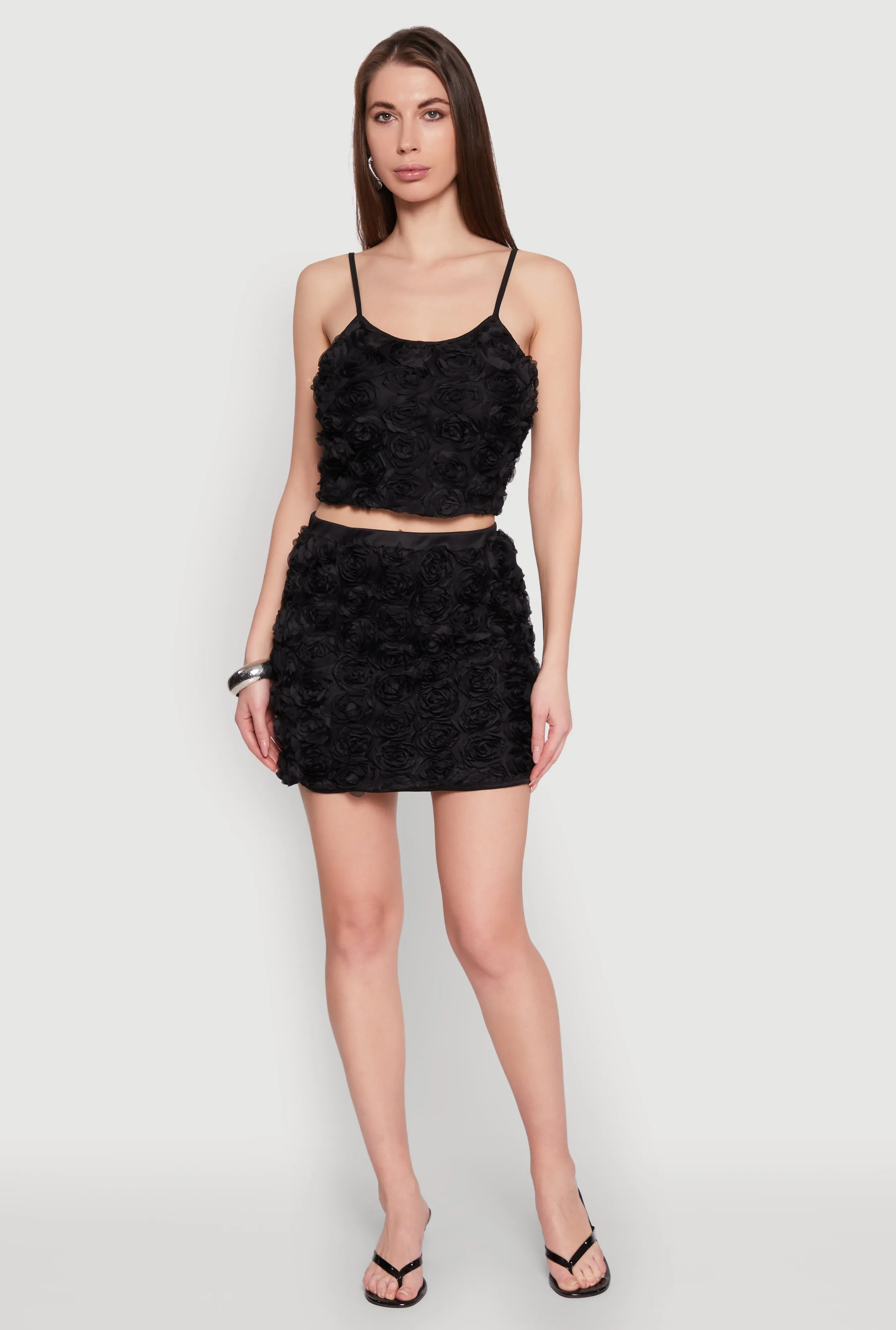 3D Flower Cropped Cami sold by Rainbow product image thumbnail 3