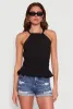 Gauze Knit Halter Peplum Top sold by Rainbow