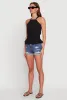 Gauze Knit Halter Peplum Top sold by Rainbow