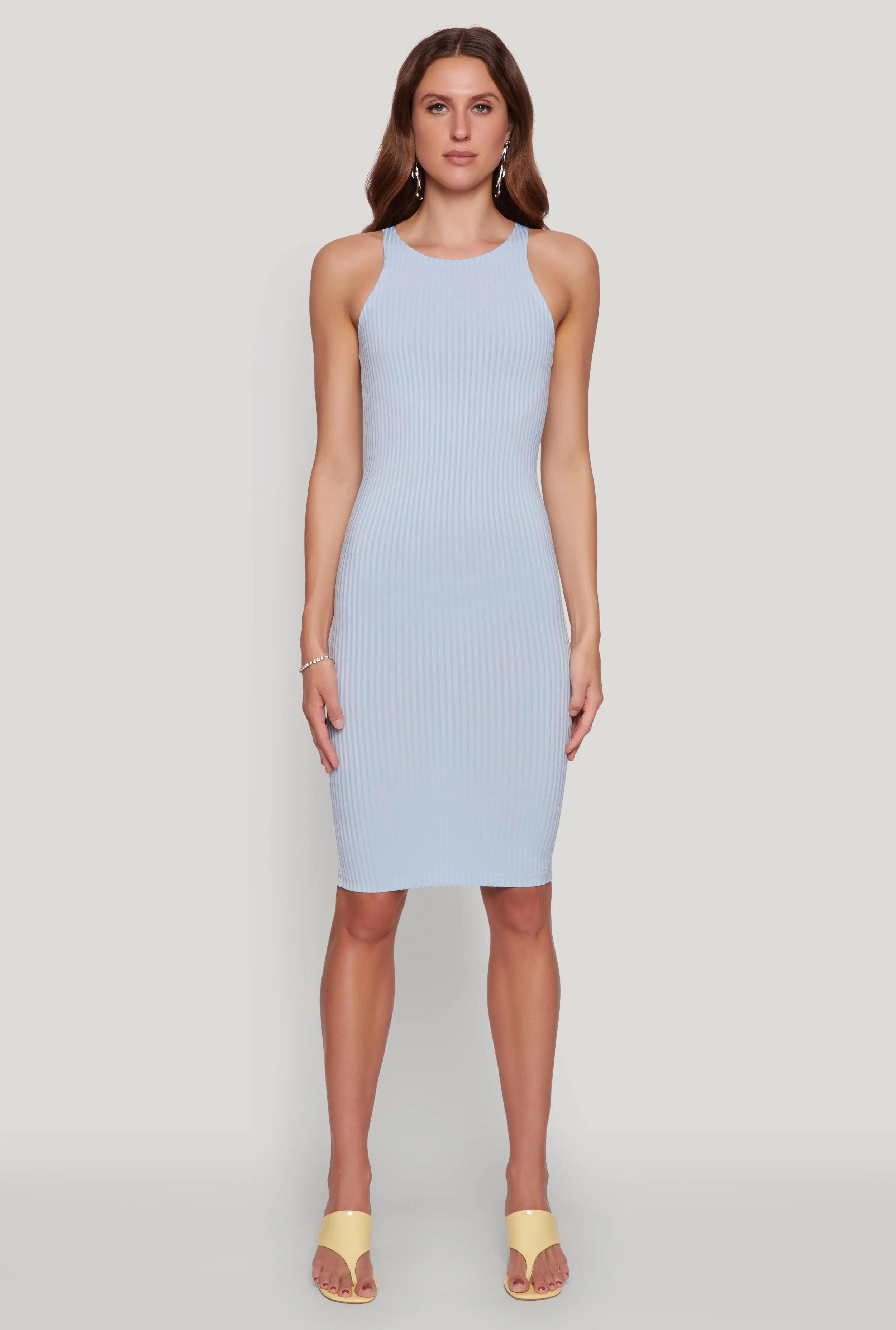 Ribbed Knit Midi Tank Dress sold by Rainbow product image thumbnail 2