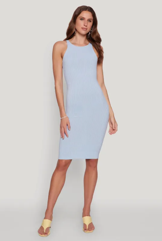 Ribbed Knit Midi Tank Dress sold by Rainbow