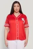 Plus Size New York Patch Baseball Jersey sold by Rainbow