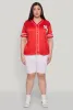 Plus Size New York Patch Baseball Jersey sold by Rainbow