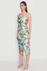 Haute Monde Cowl Neck Floral Print Dress sold by Rainbow