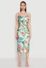 Haute Monde Cowl Neck Floral Print Dress sold by Rainbow