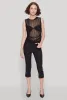 Side Ruched Sleeveless Mesh Top sold by Rainbow