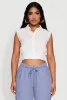 Sleeveless Cropped Button Front Shirt sold by Rainbow