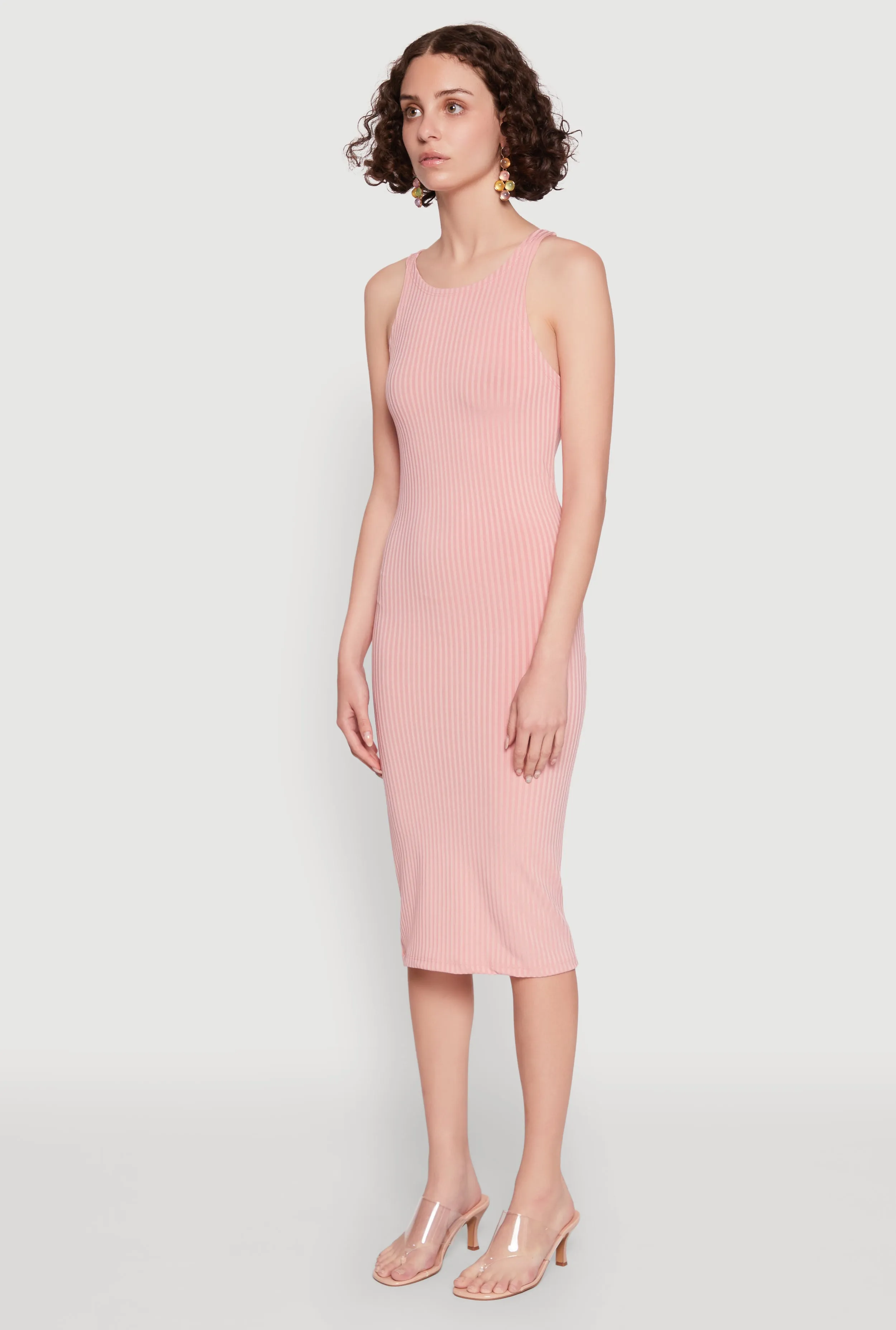 Ribbed Knit Midi Tank Dress sold by Rainbow product image thumbnail 3