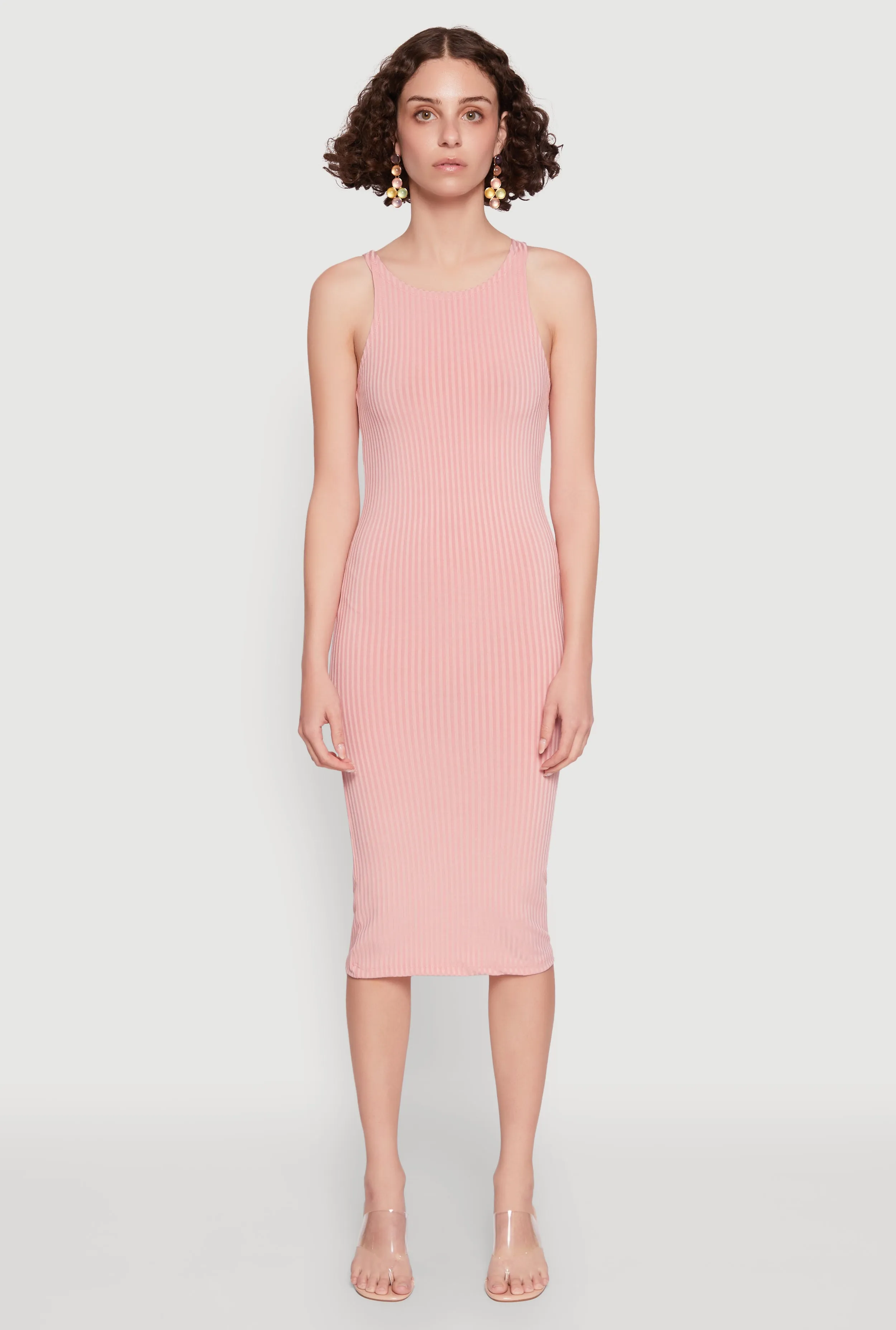 Ribbed Knit Midi Tank Dress sold by Rainbow product image thumbnail 2