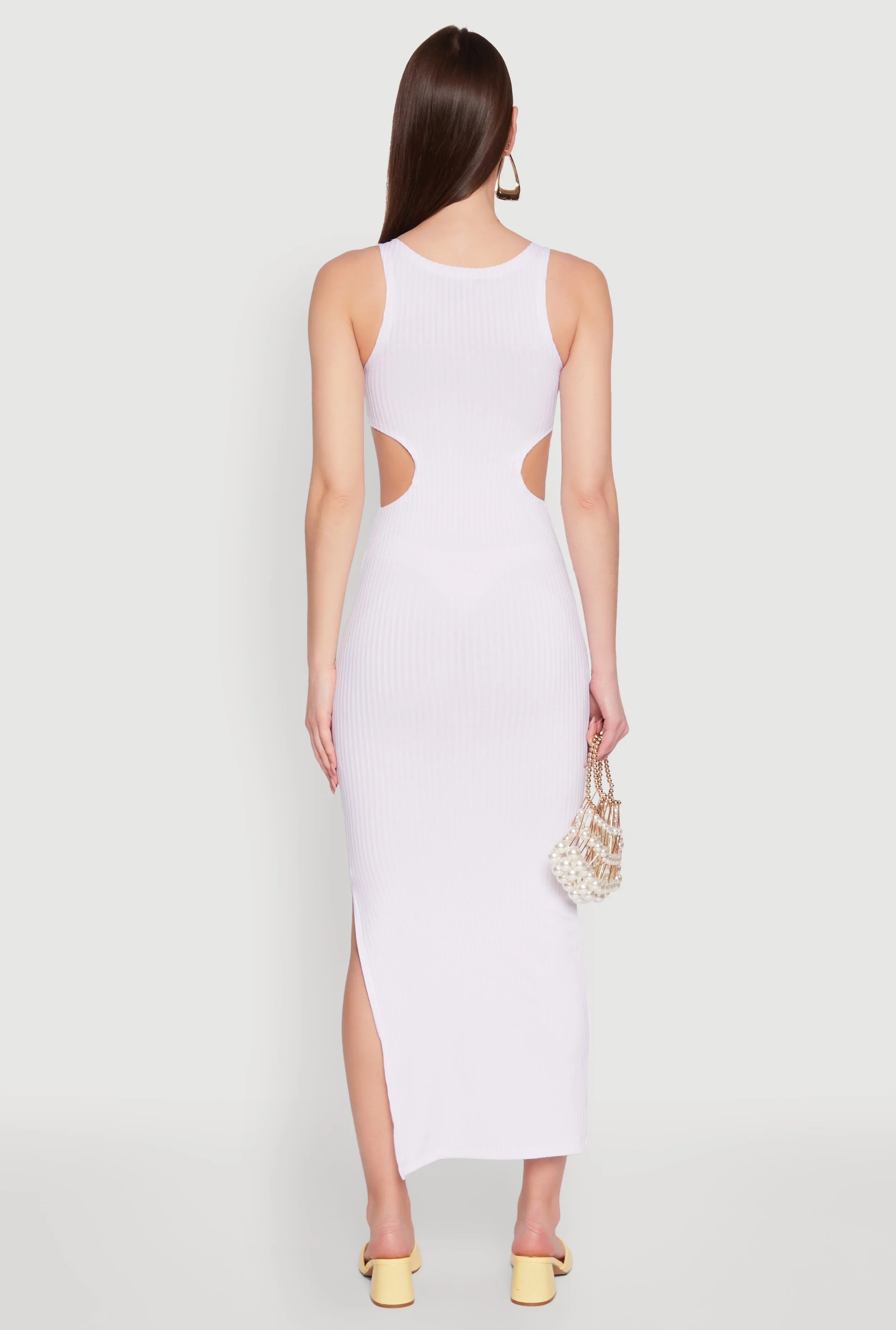 Rib Knit Side Cut Out Maxi Dress sold by Rainbow product image thumbnail 5